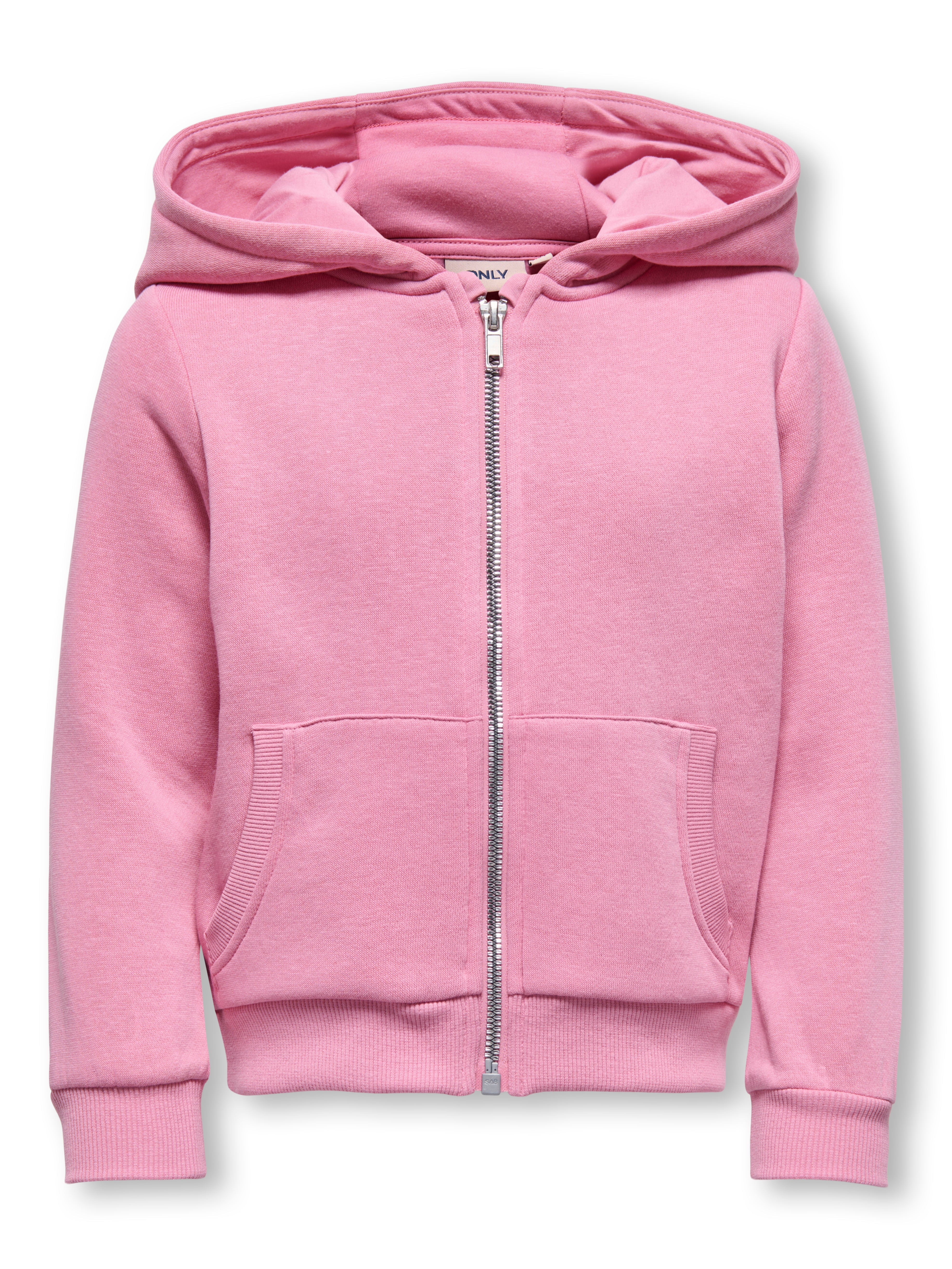 Only Mini Sweat L S Zip Hoodie - Cashmere Rose -   Cm