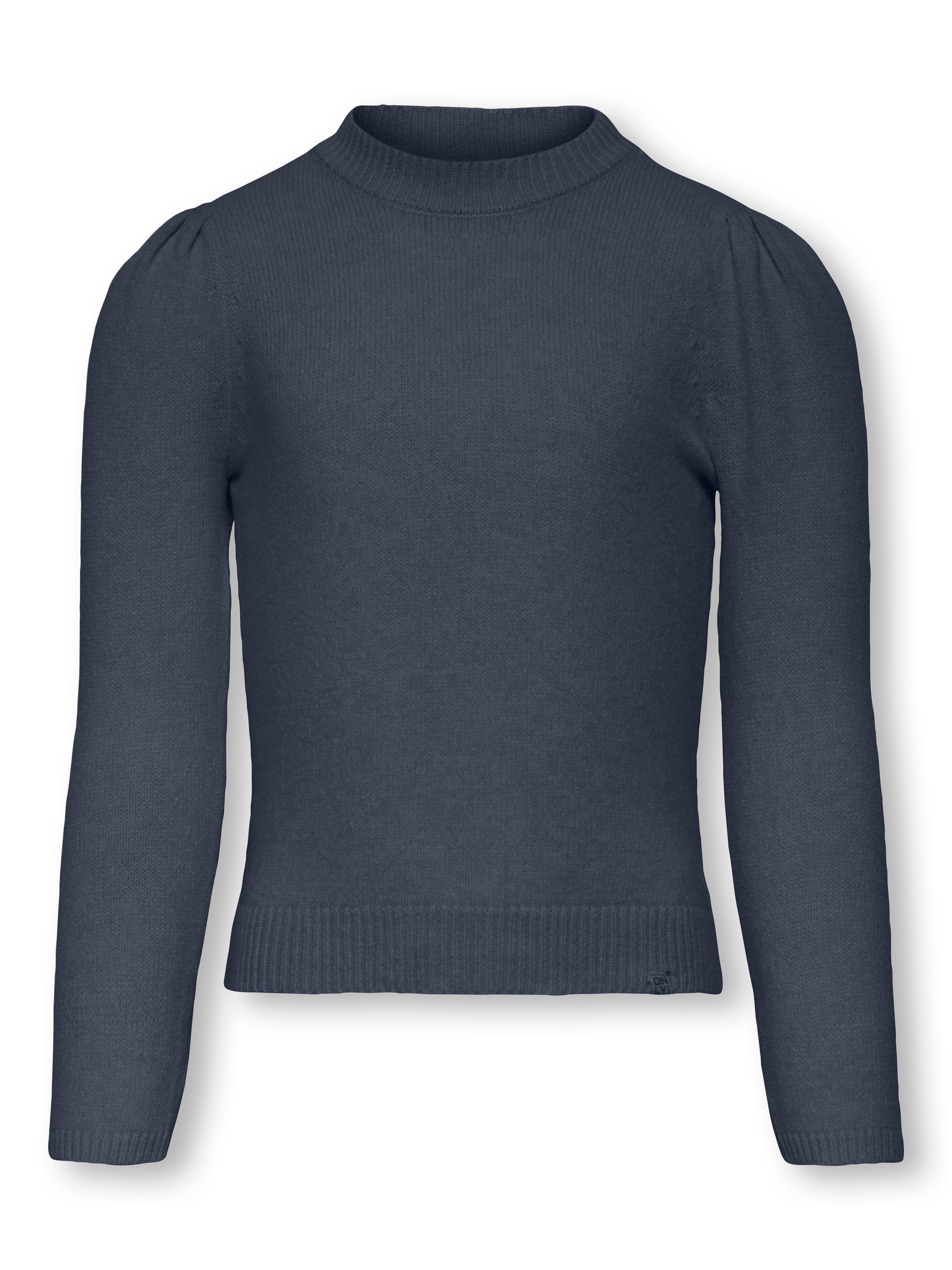Only Mini Katja Puff Strikbluse - Ombre Blå til Børn