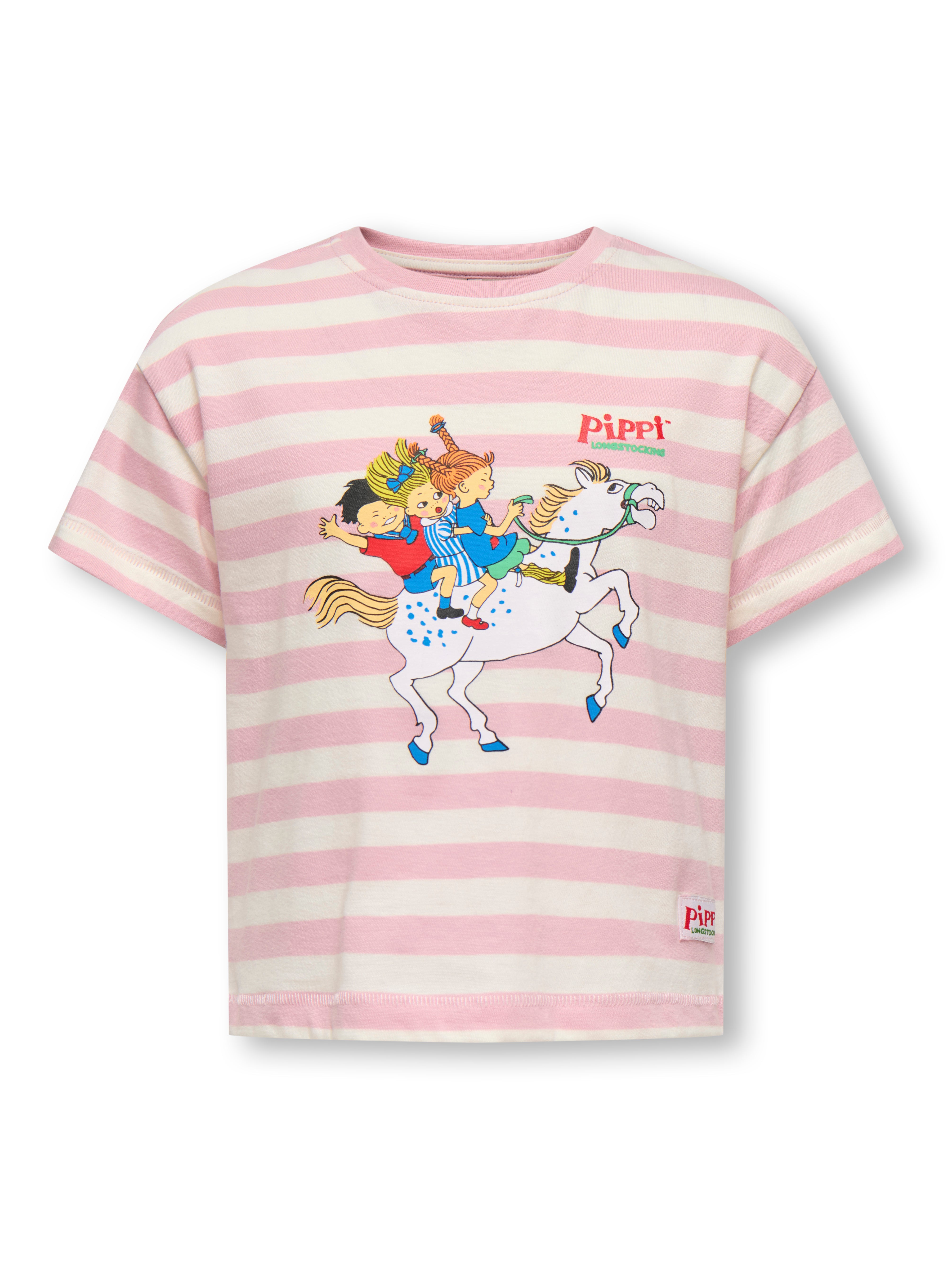 Only Mini Pippa Life T-shirt – Egret Stripes – Tilbud!