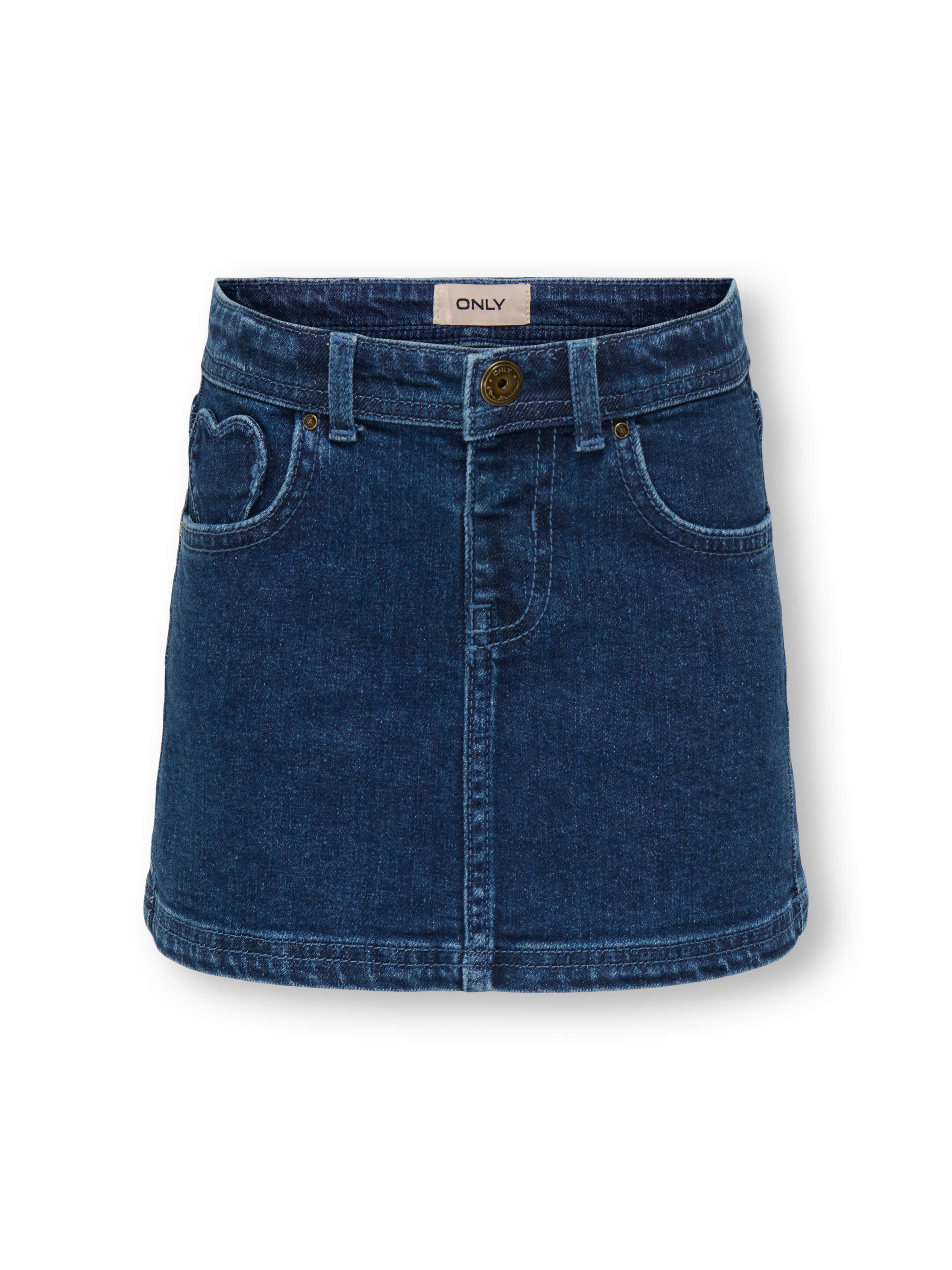 Mini Ofelia Hjerte Skjorte – Mørkeblå Denim Tilbud!