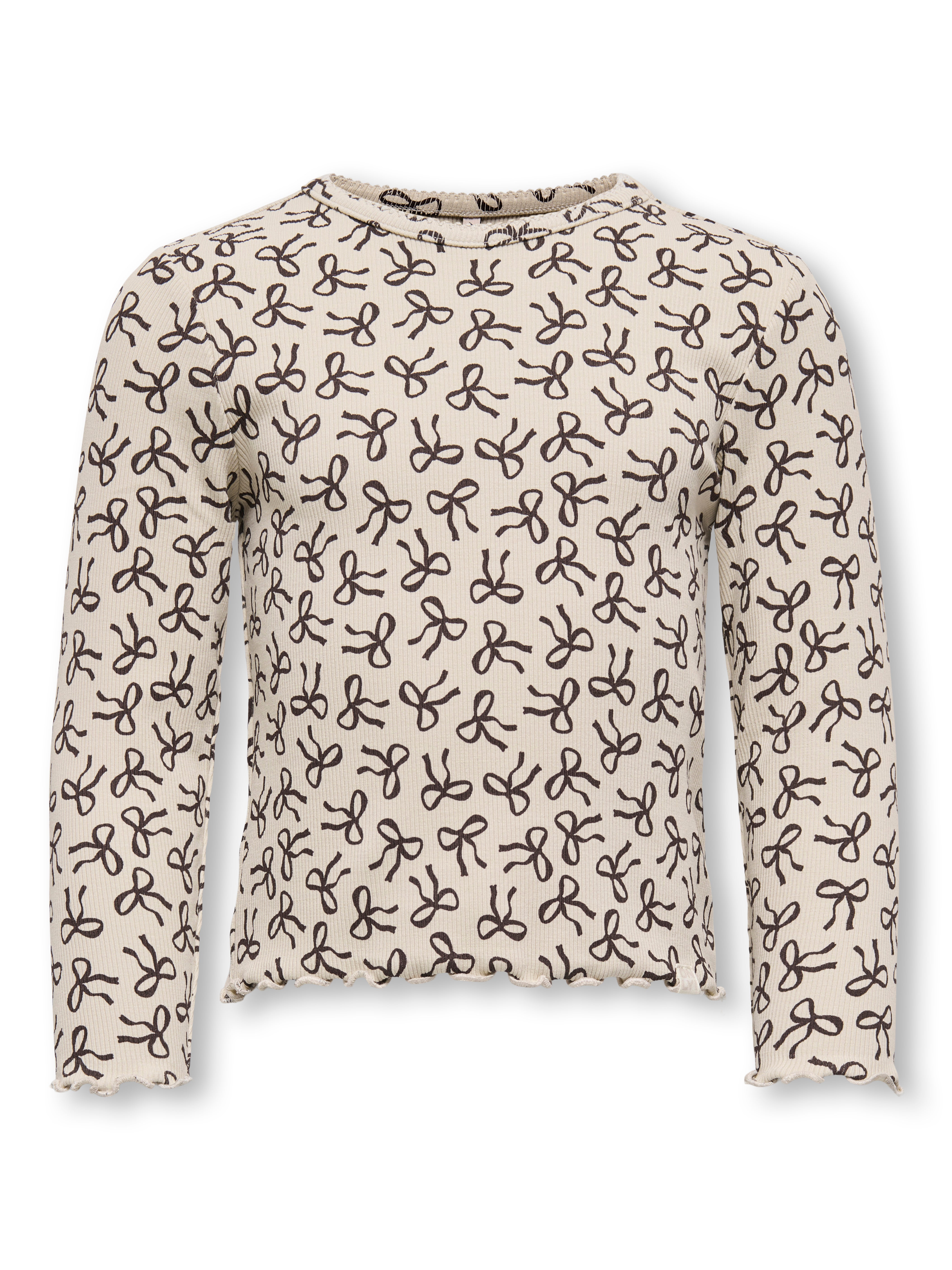 Only Mini Trinny Life Bluse - Pumice Stone Sløjfe