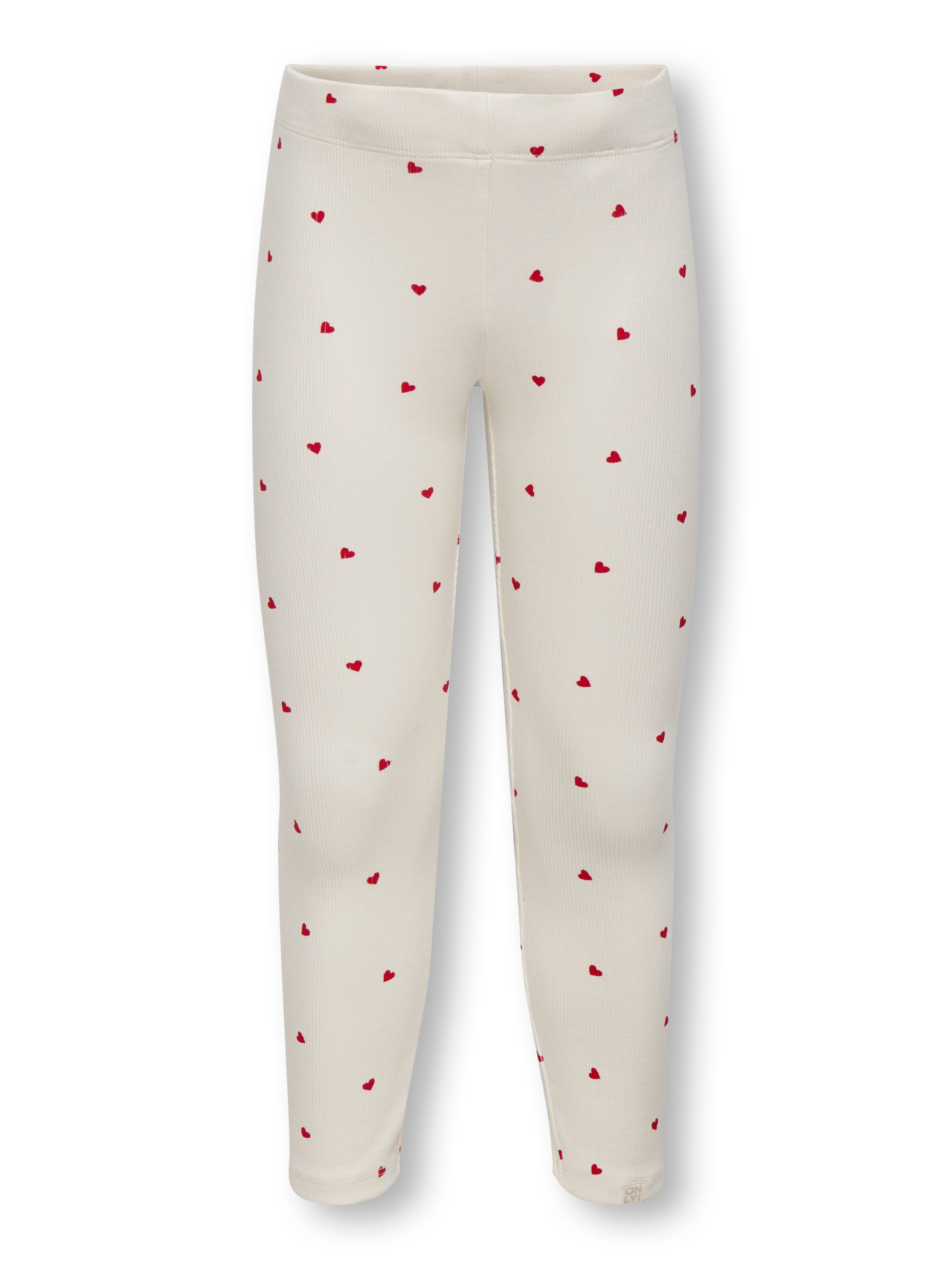 Only Mini Trinny Life Leggings - Tofu Heart -   Cm