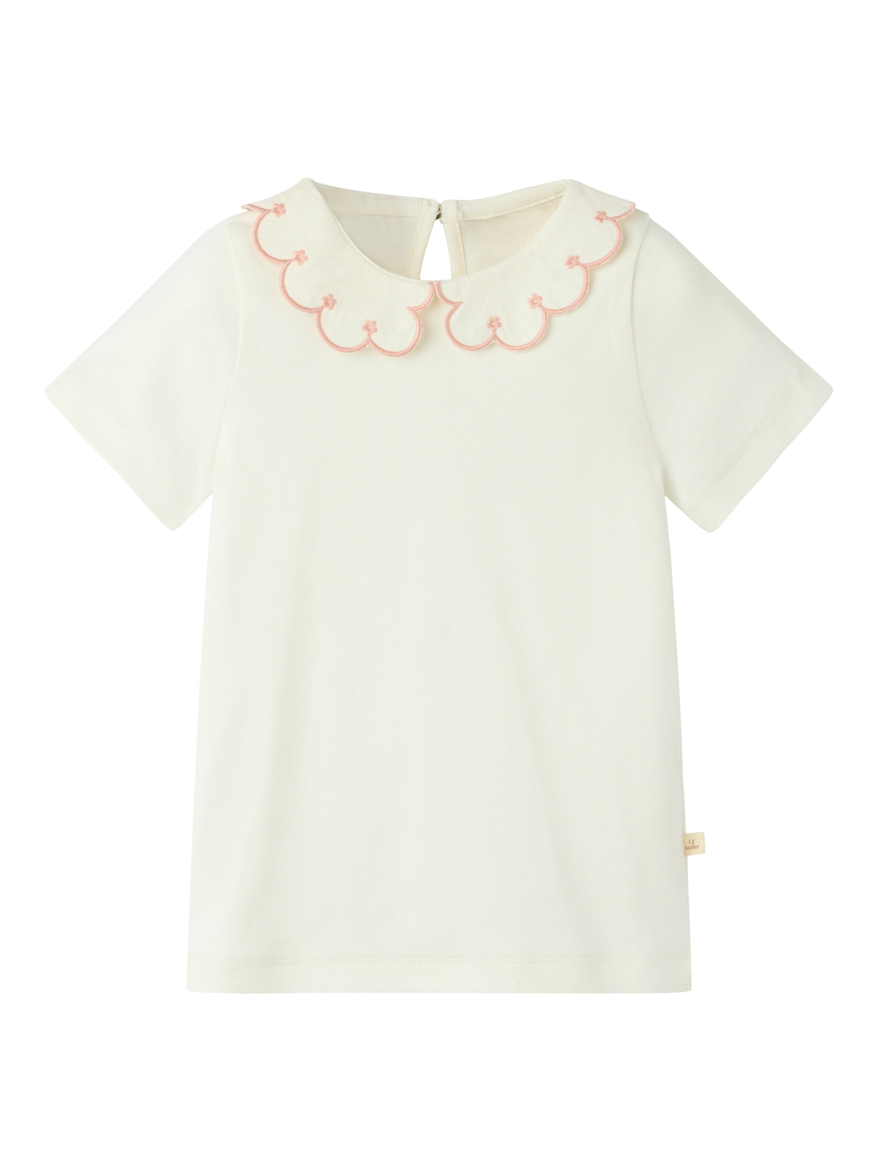 Lil Atelier Fundo Ss Slim Top - Coconut Milk Rose Tan -   Cm
