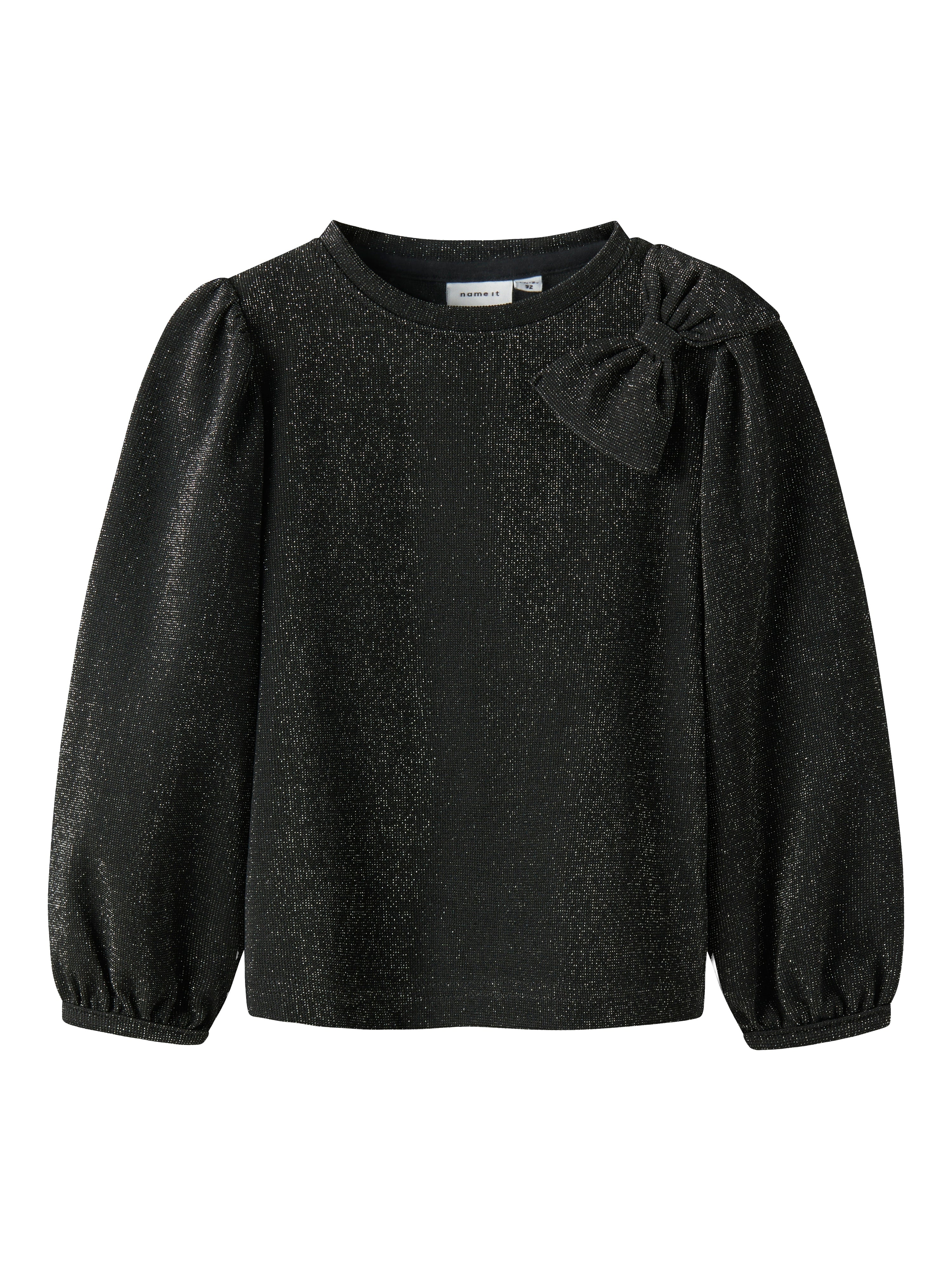 Name It Roisin Bluse – Sort med Glimmer Detalje til Børn