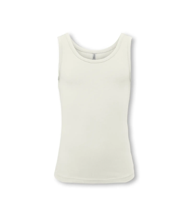 Only Mini Lola Tank Top - Cloud Dancer -   Cm