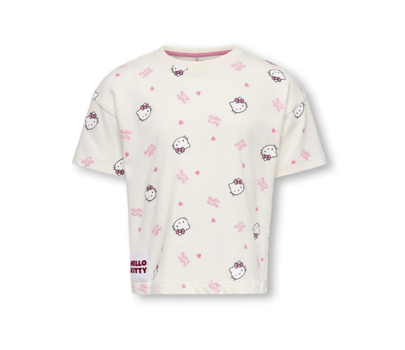 Only Mini Kitty Life Ss Loose Tee - Tofu Hello Kitty -   Cm