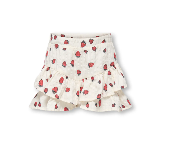 Only Mini Fina Cerise Frill Skort - Tofu Strawberry -   Cm