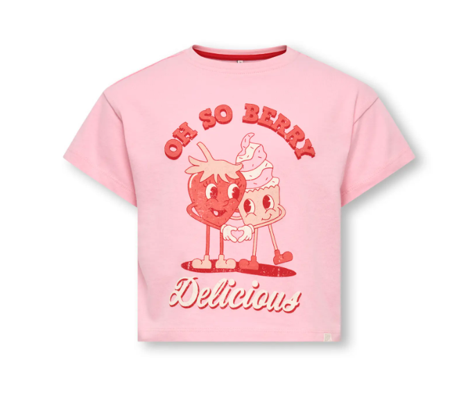 Only Mini Belinda Life Ss Tee - Romance Rose Delicious -   Cm