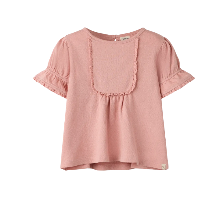 Lil Atelier Halina Ss Top - Rose Tan -   Cm