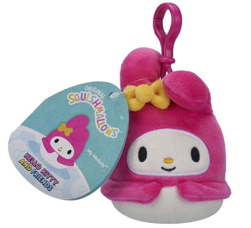 Squishmallows Nøglering – Hello Kitty & My Melody Venner