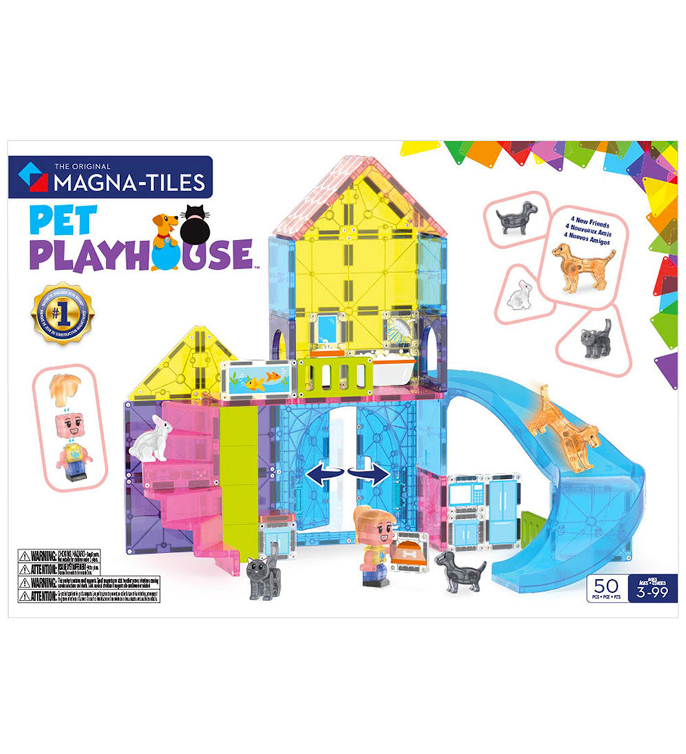 Magna-Tiles Magnetisk Legetøj – Pet Legehus 50 Dele