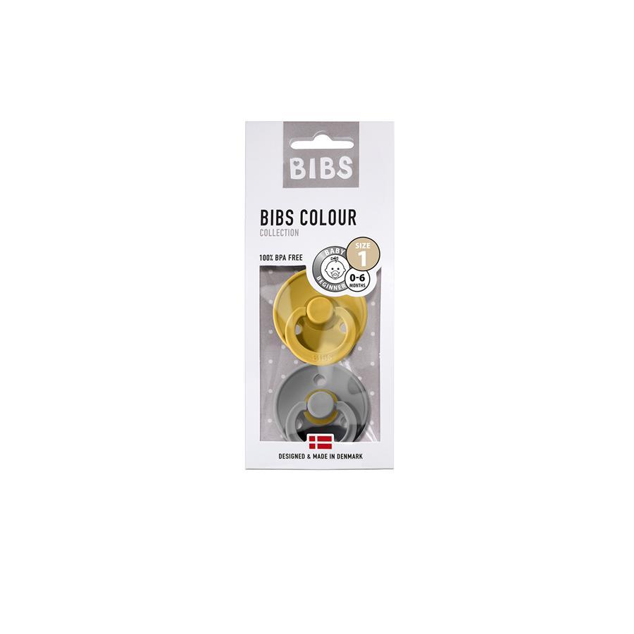 Bibs Sutter 2-Pak Mustard & Smoke – Elegant Baby Sutning
