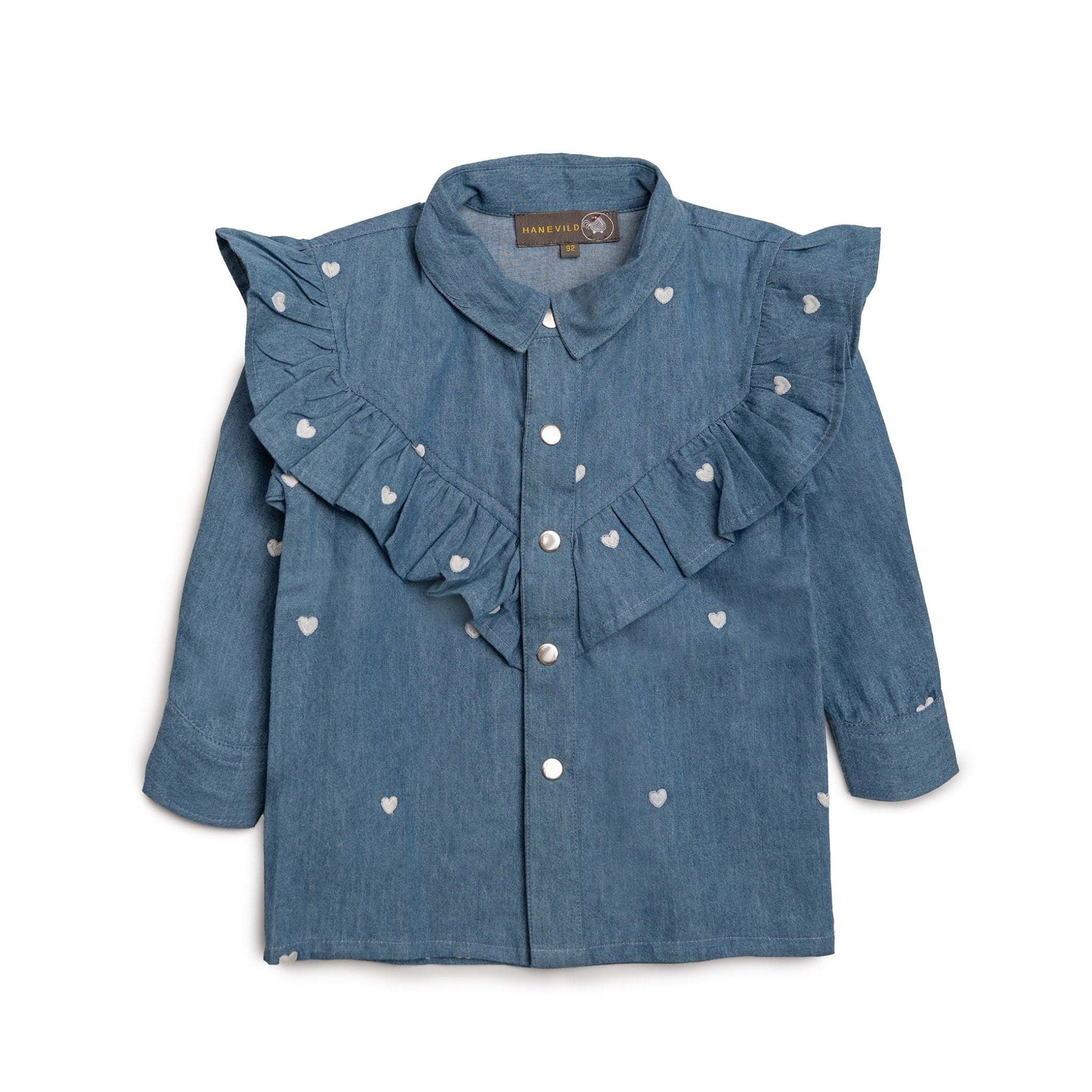 Hjerte Skjorte - Pige - Denim -