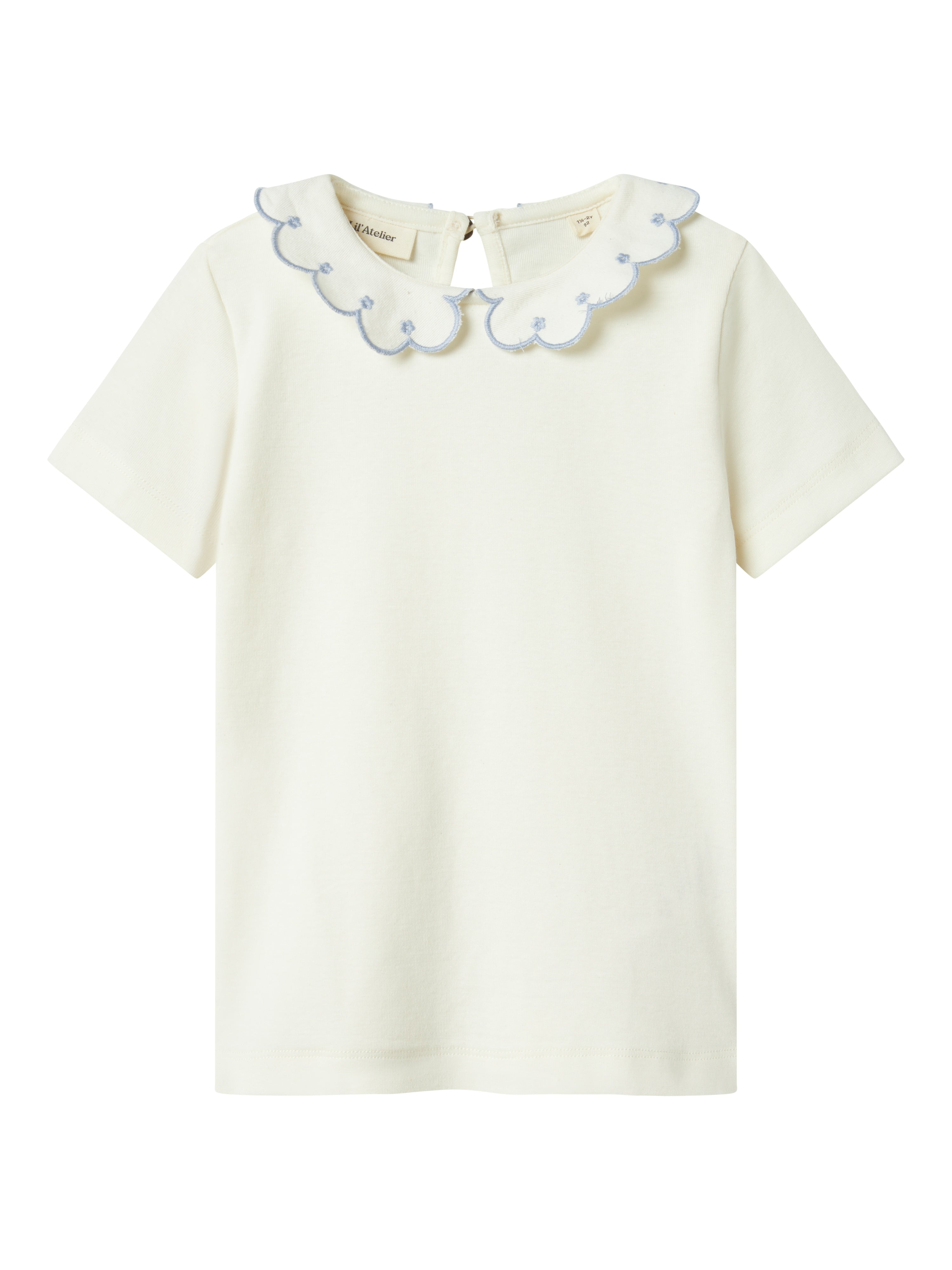 Lil Atelier Fundo Slim Top – Elegant Bluse i Kokosmælk Blå