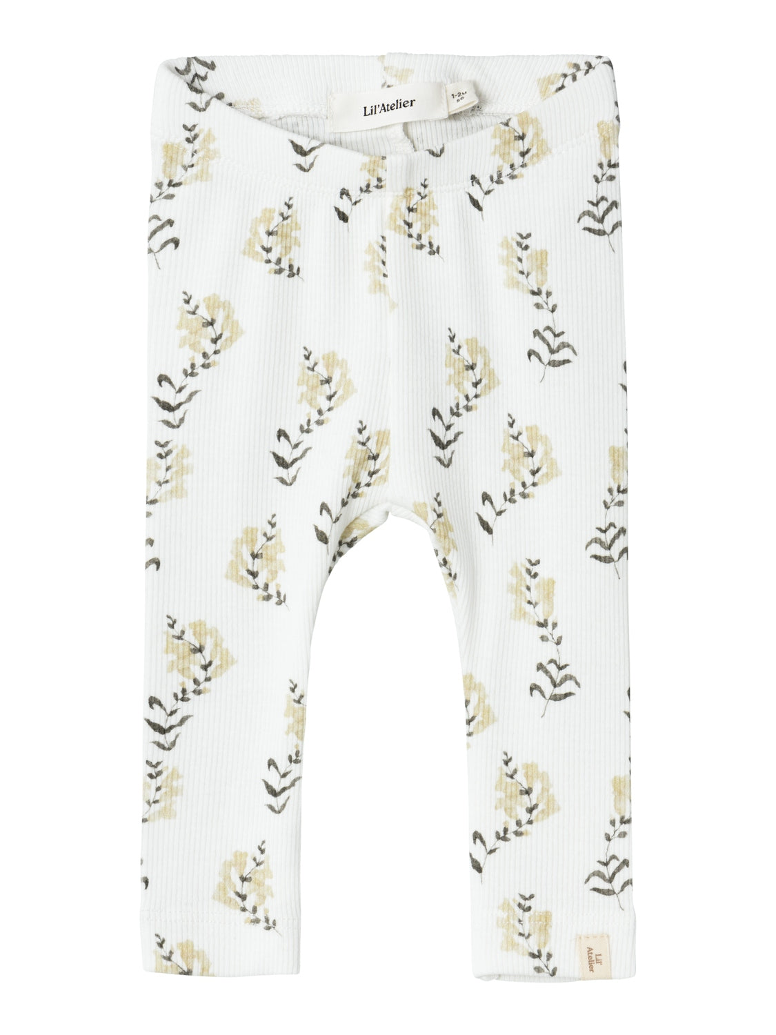Lil Atelier Gavo Leggings – Blomsterprint i Kokosmælk