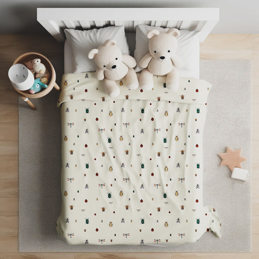 Økologisk Baby Sengetøj - Krible Krable Design til Børn