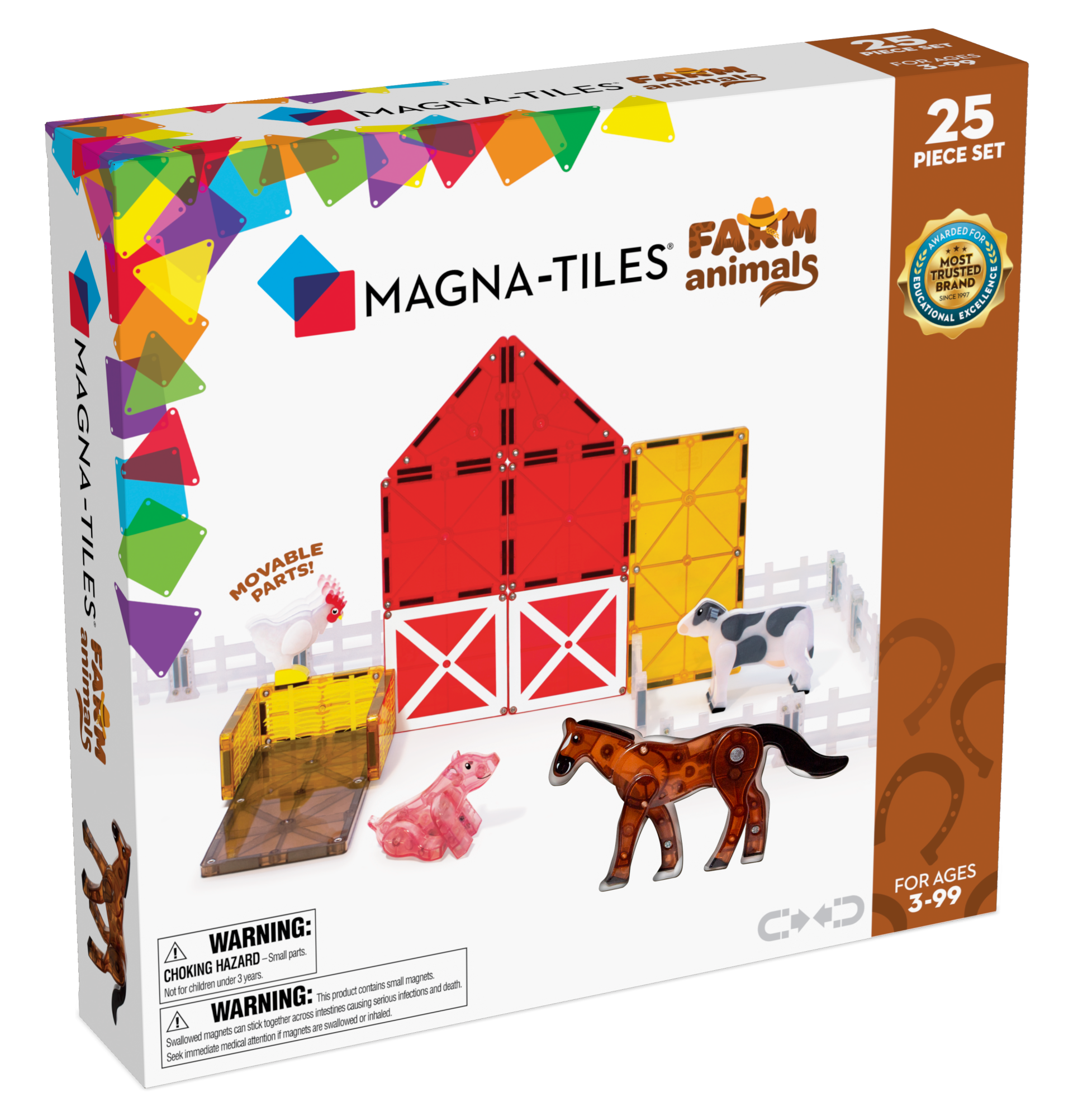 Magna-Tiles Magnetisk Legetøj – Bondegårdsdyr Sæt 25 Dele