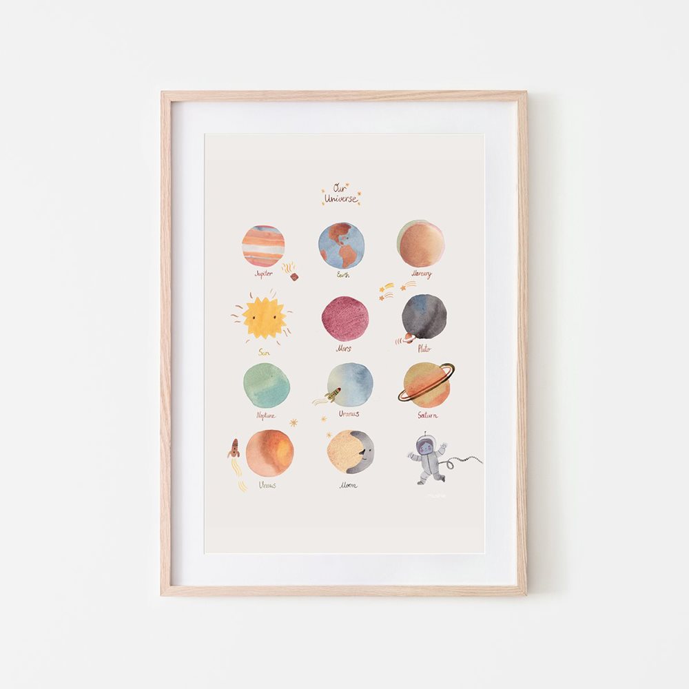 Mushie Rummetema Plakat til Børneværelse – 50x70 cm