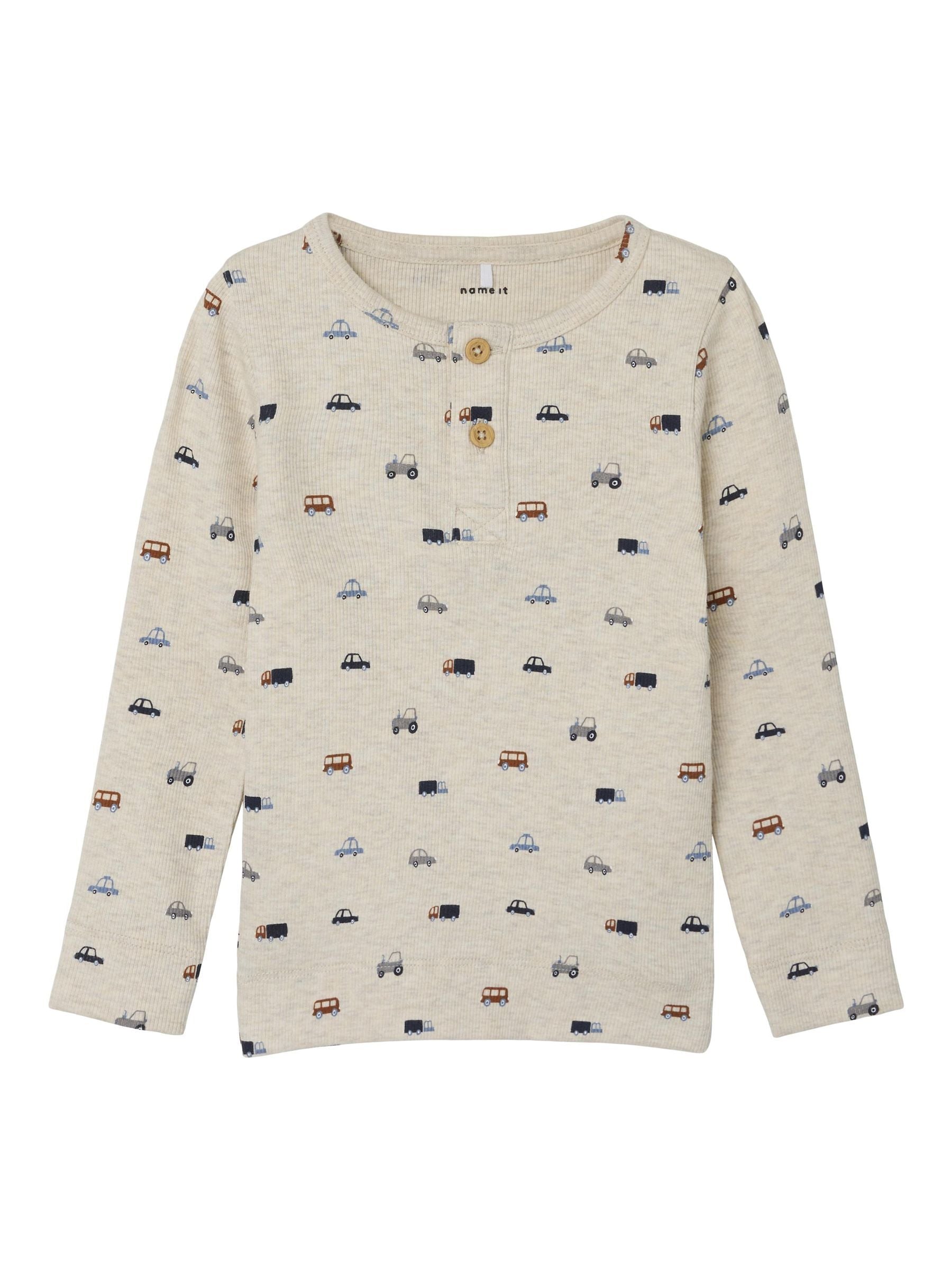 Name It Dabu Bluse – Peyote med Bilmotiv til Børn