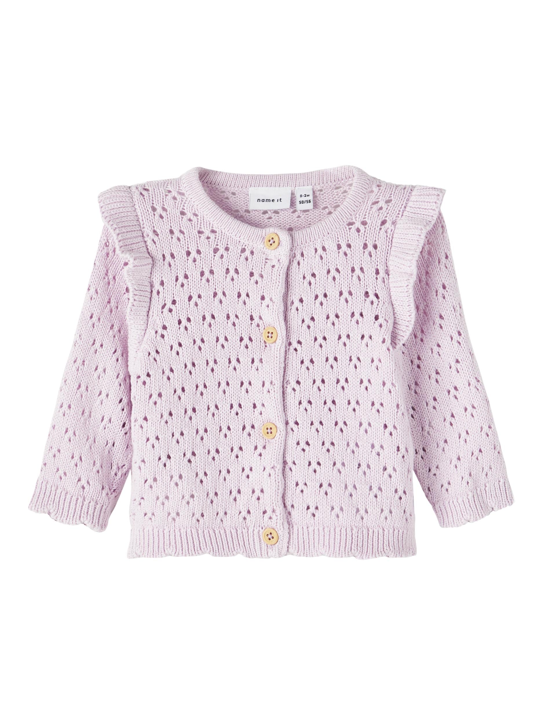 Name It Karandi Strik Cardigan - Orchid Hush Udsalg!