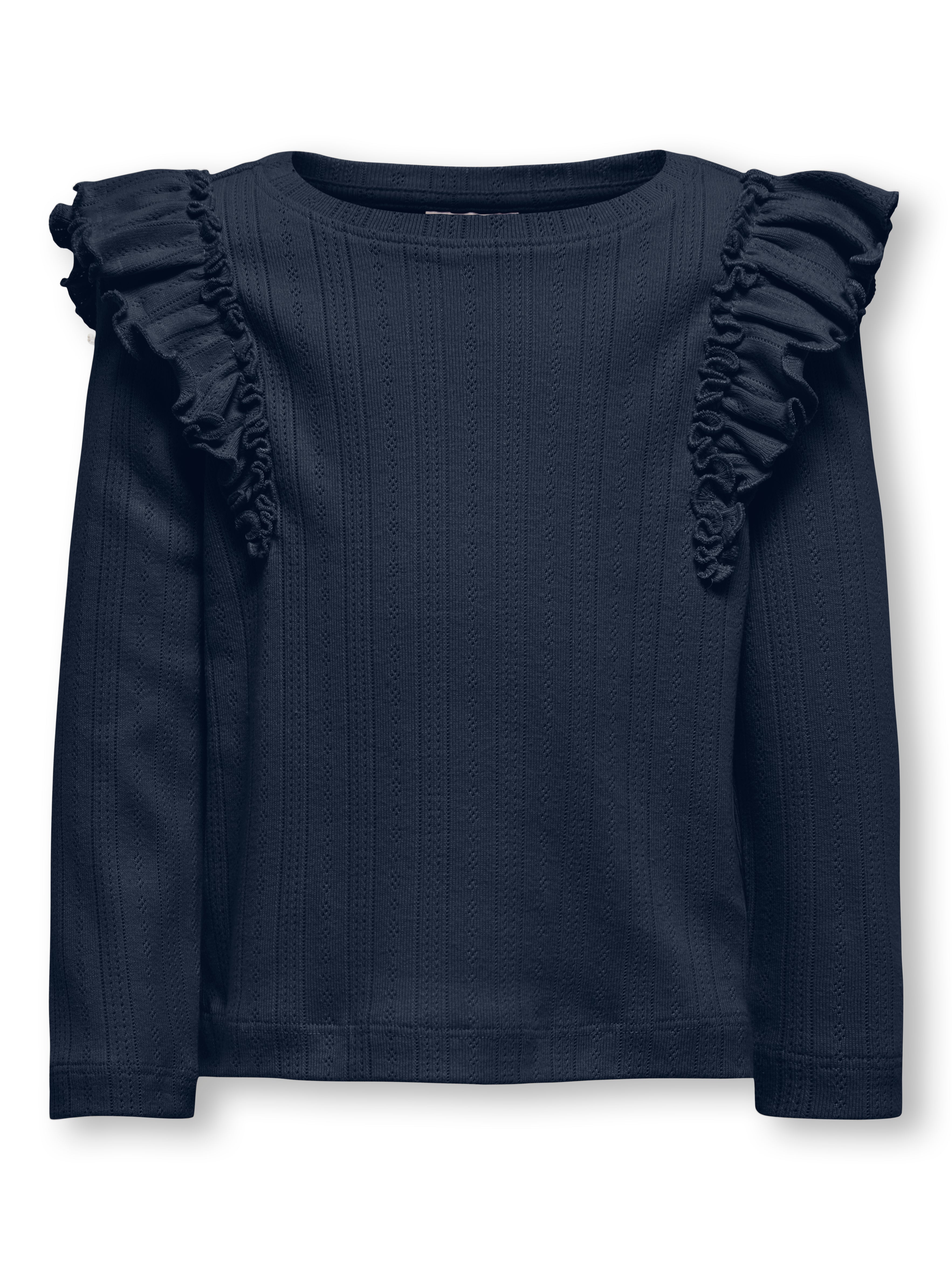 Only Mini Alice Life Frill Top - Navy Blazer Bluse til Børn