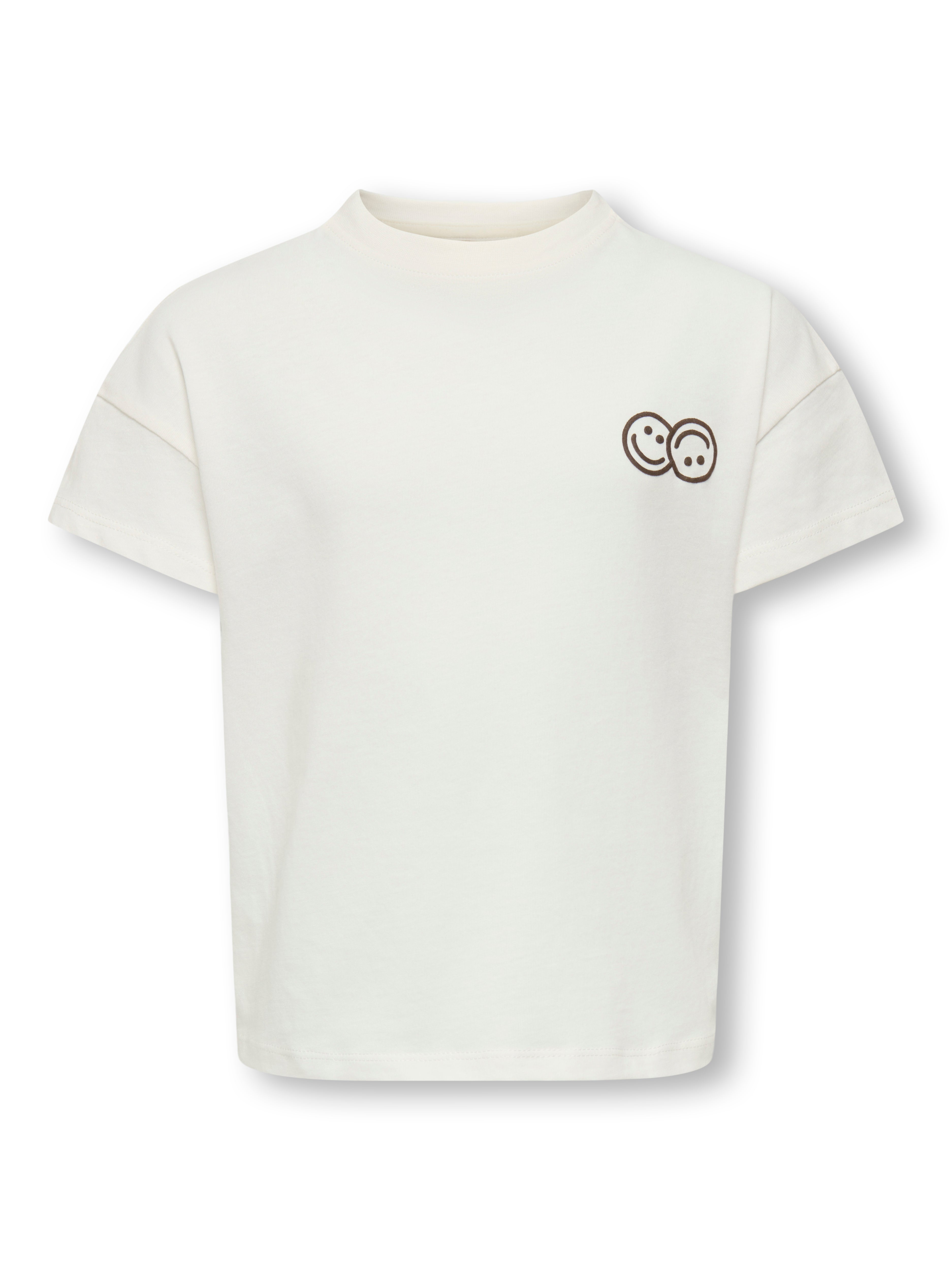 Only Mini Leona Life Tee - Cloud Dancer på udsalg!
