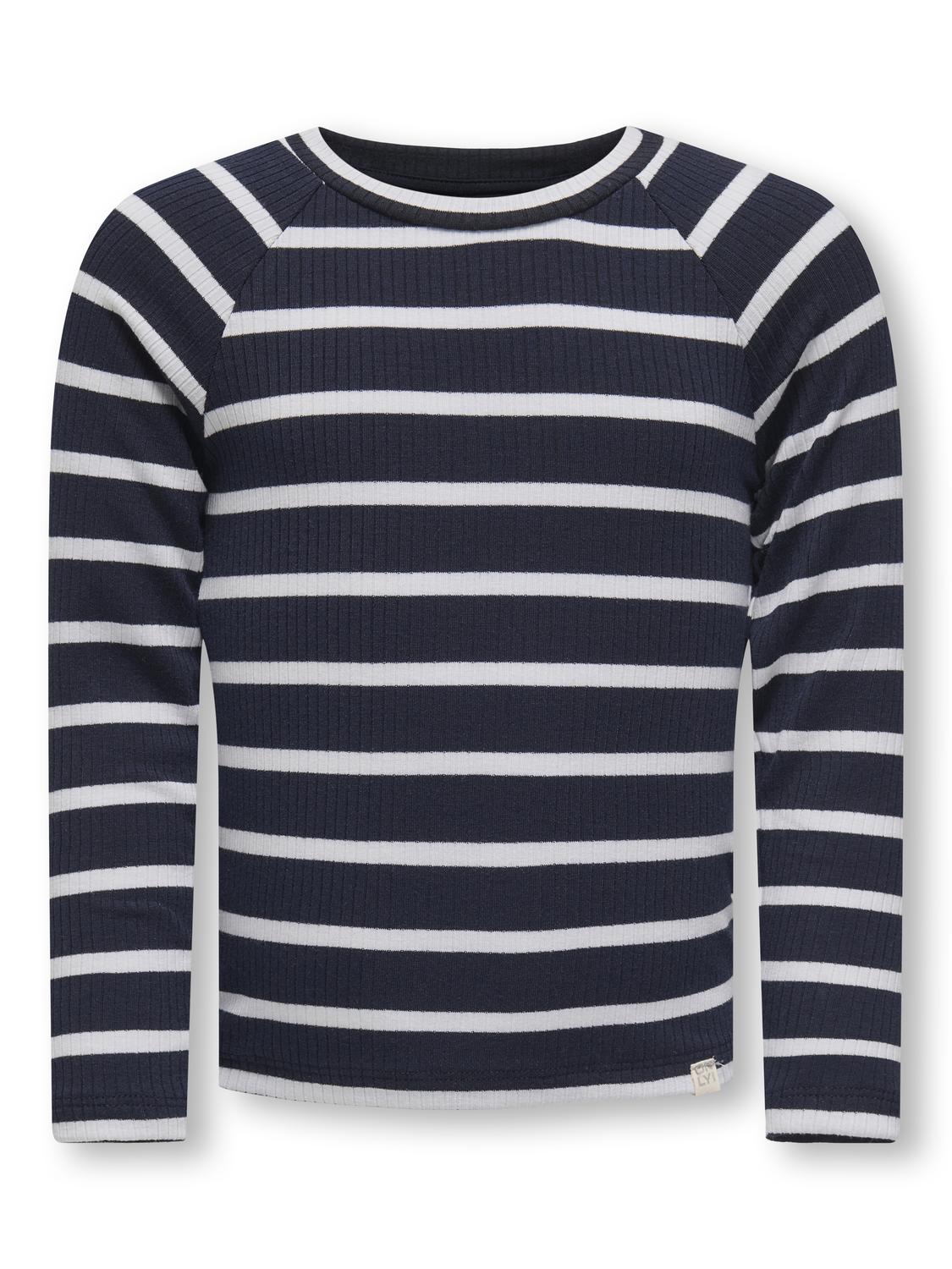 Only Mini Sadie Stribet Bluse - Navy Blazer Tilbud!