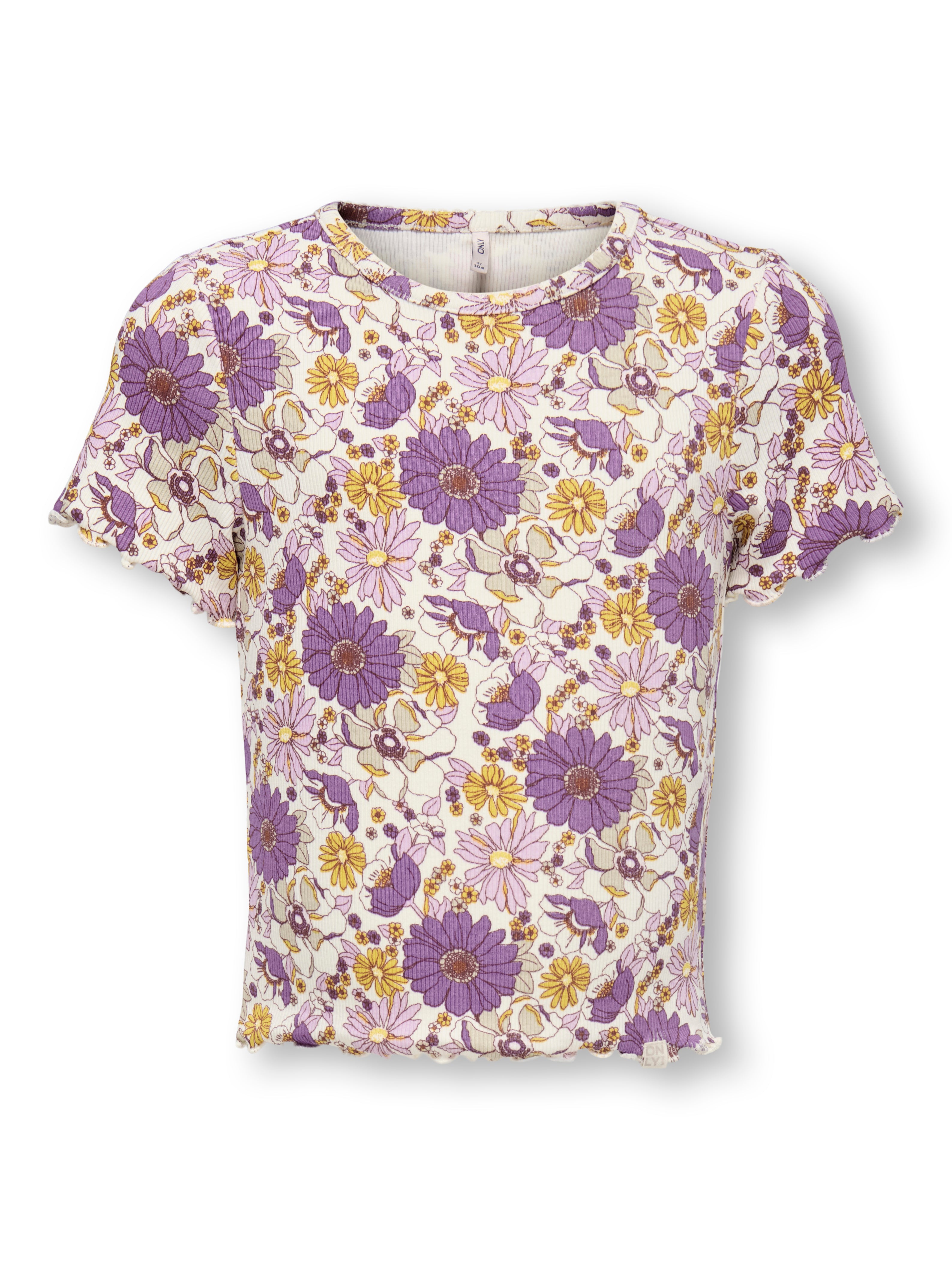 Only Mini Trinny Life Top - Tofu Blomster Bouquet til børn