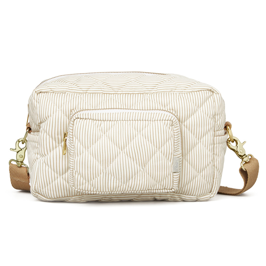 Cam Cam Copenhagen Lille Pusletaske – Camel Striber