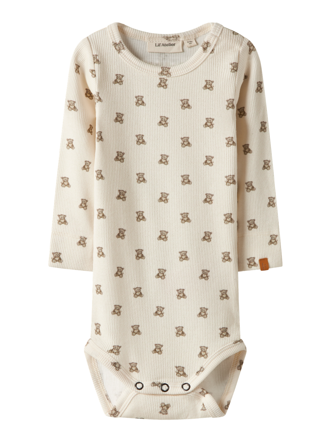 Lil Atelier Gavo Emo Body - Turtledove med bamseprint