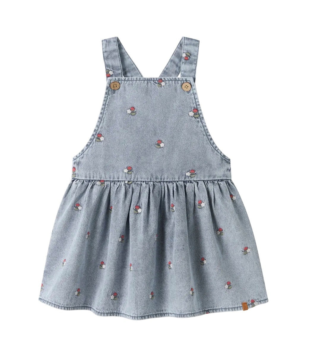 Lil Atelier Funda - Denim Emb Skirtall - Medium Blue Denim Emb -   Cm