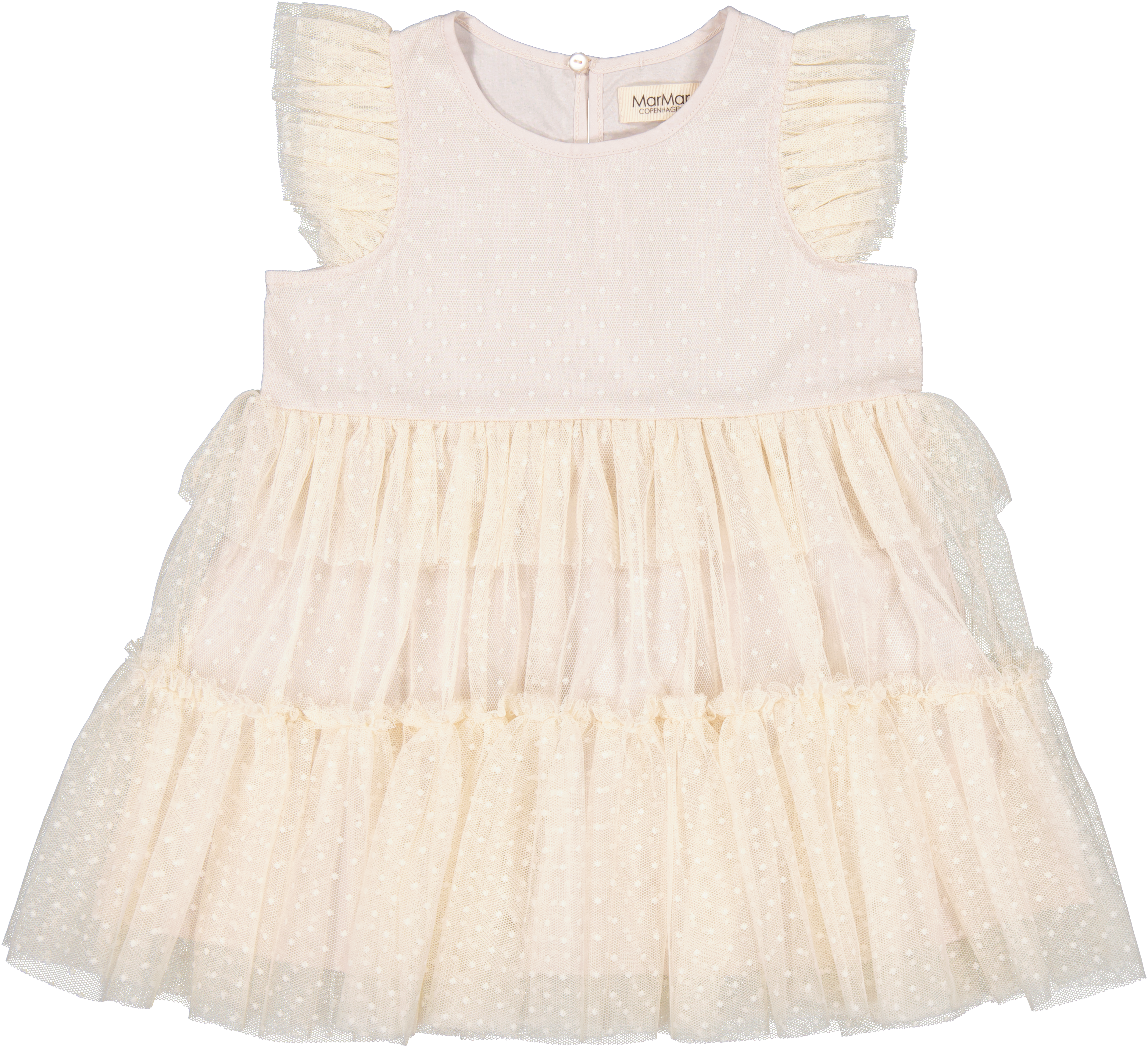 Marmar Dalvina Tulle Dotty Kjole - Vanilje - Udsalg!