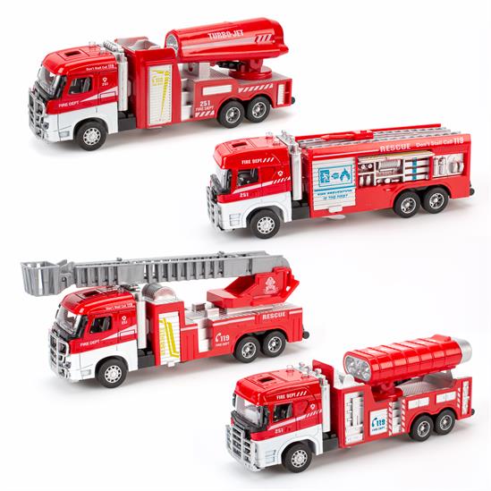 Magni Brandbiler Med Pull-back  Lys Og Lyd - Vandtankvogn