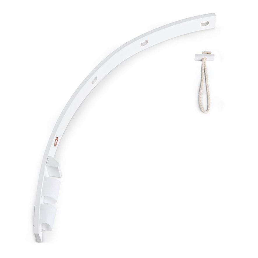 Elegant Uroholder i Hvidmalet Træ til Babyseng - Must-Have!