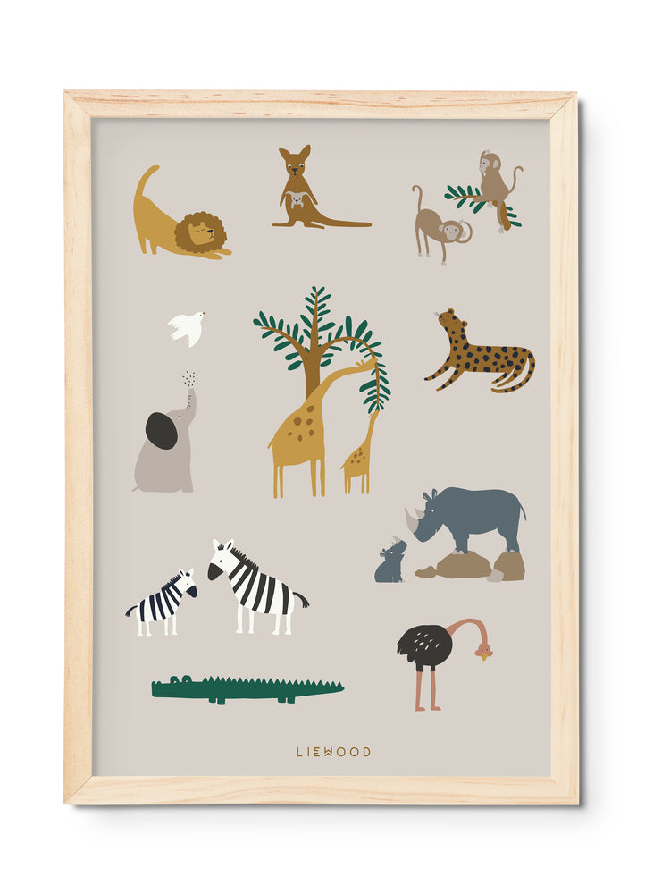 Liewood Beverly Børneplakat – All Together Sandy Dekoration