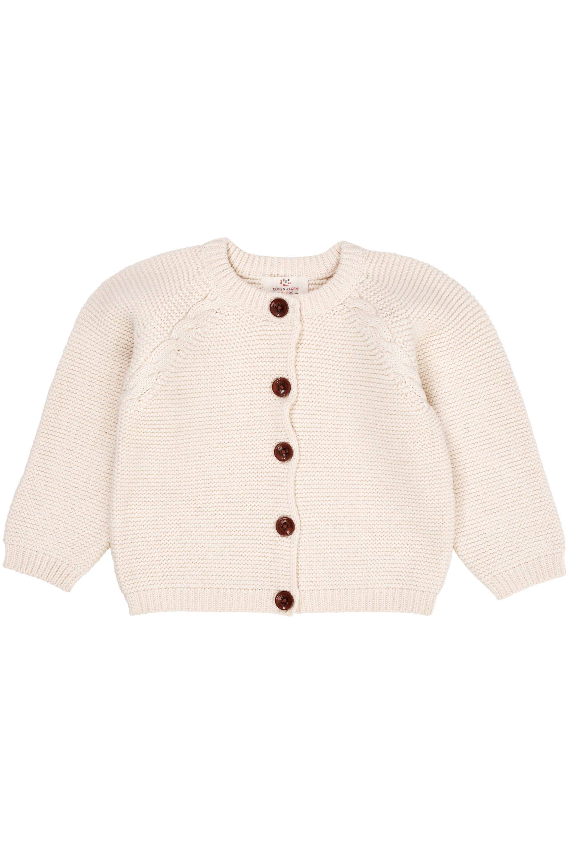 Copenhagen Colors Cardigan - Økologisk Creme til Børn