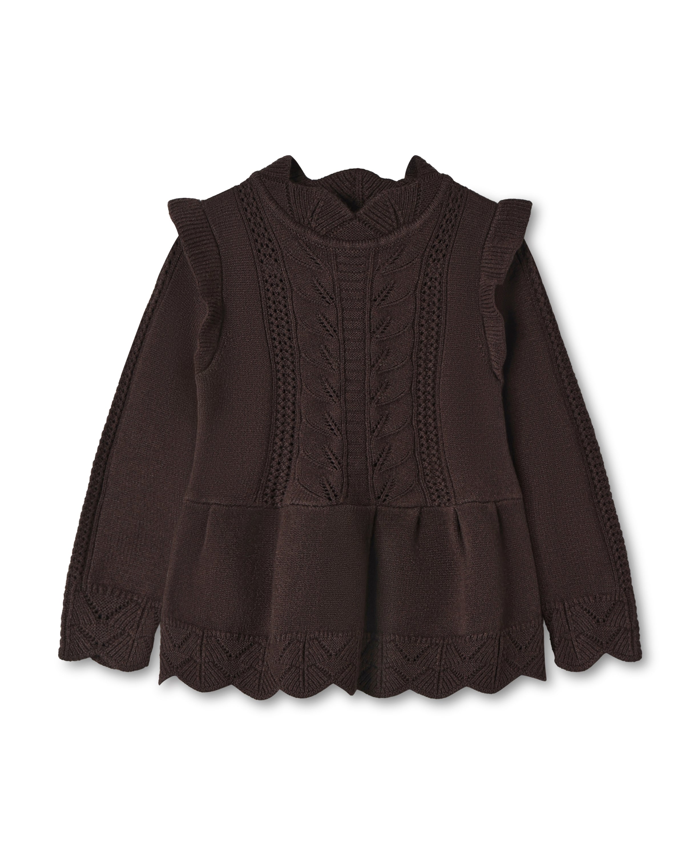 Fliink Alilly Peplum Pullover – Kaffe Bønne – Udsalg!