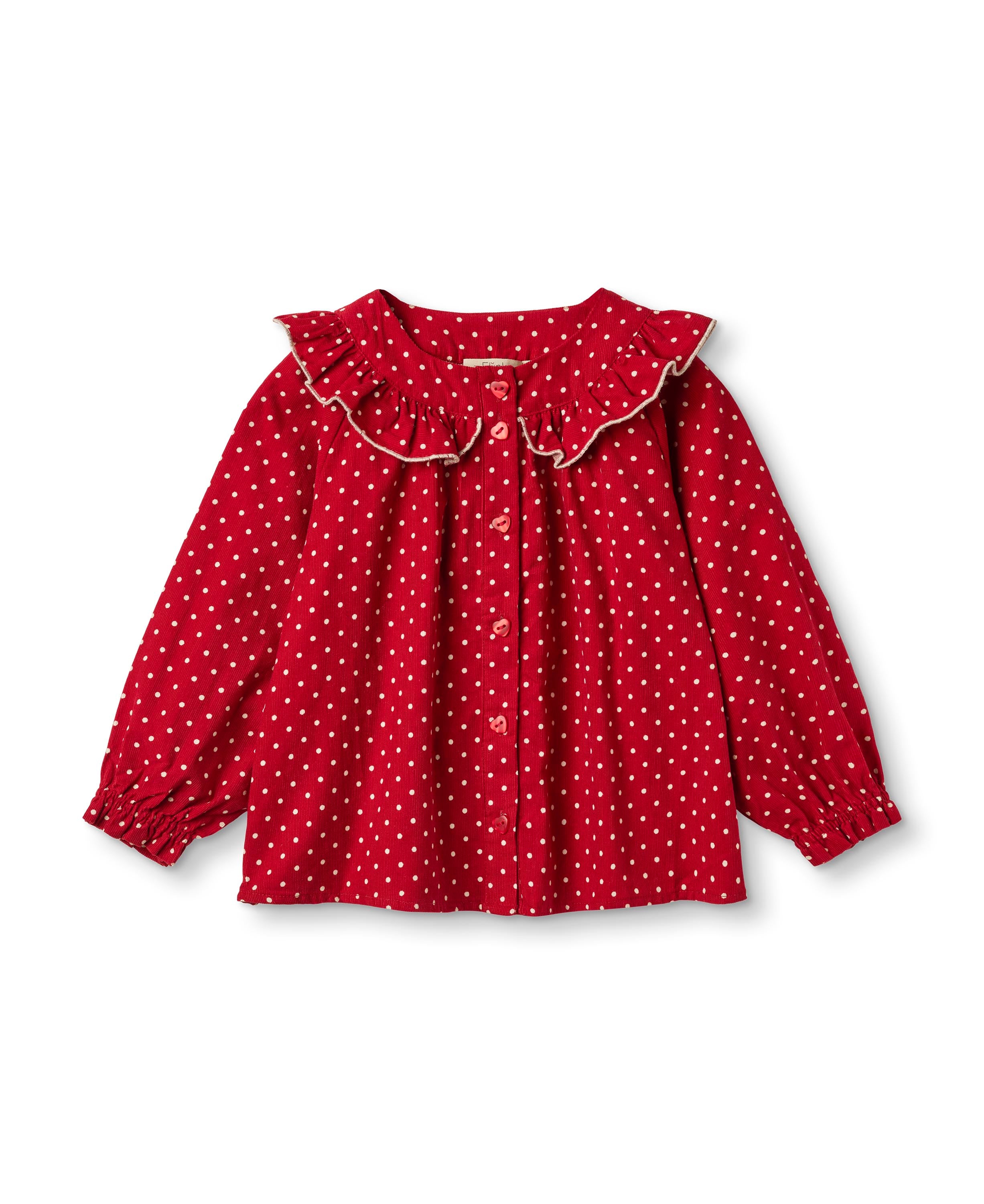 Fliink Dolly Dot Bluse - Pompeian Rød - Udsalg! Elegant bluse.