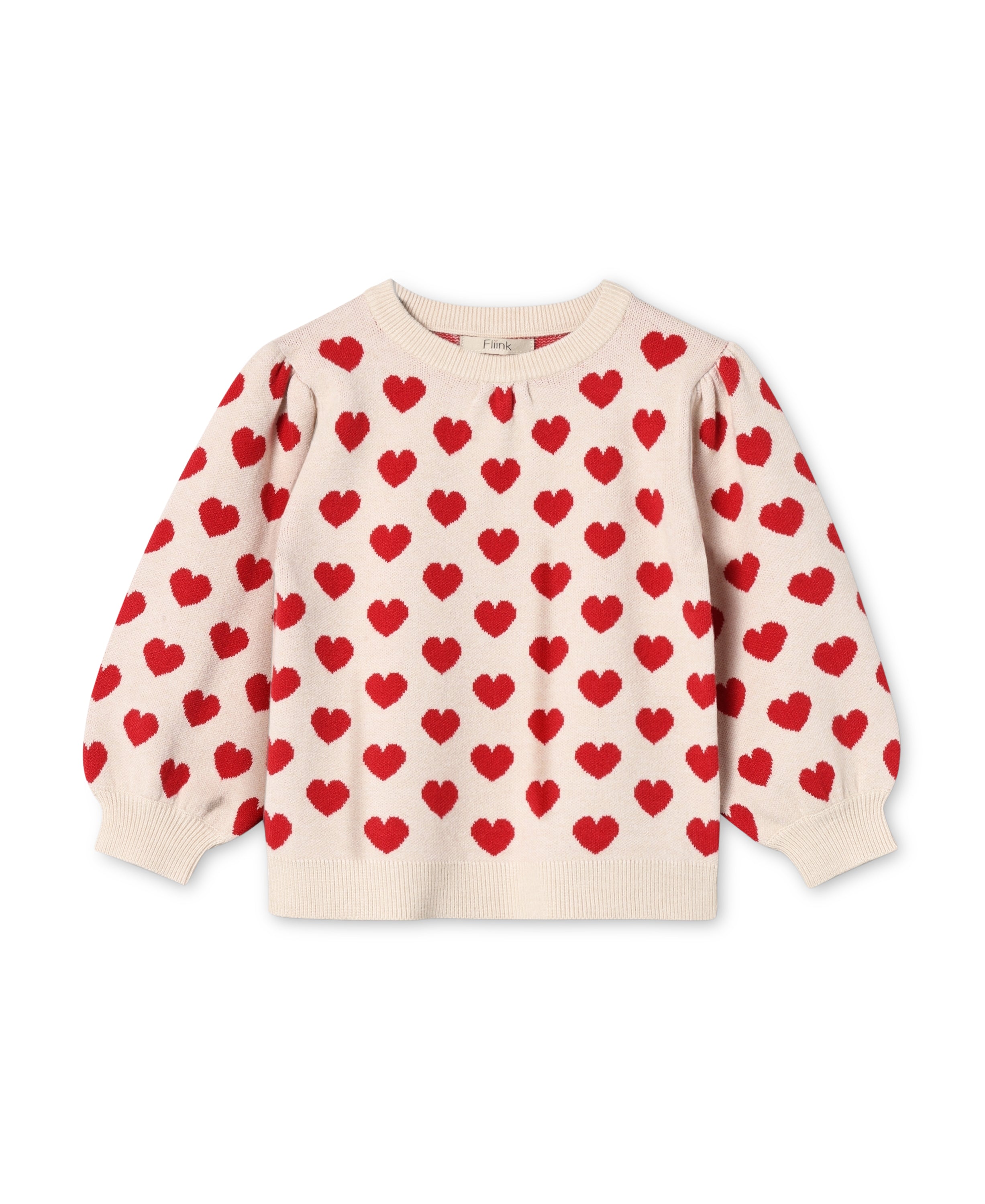 Fliink Alon Heart Pullover - Pompeian Red Sandshell Bluse