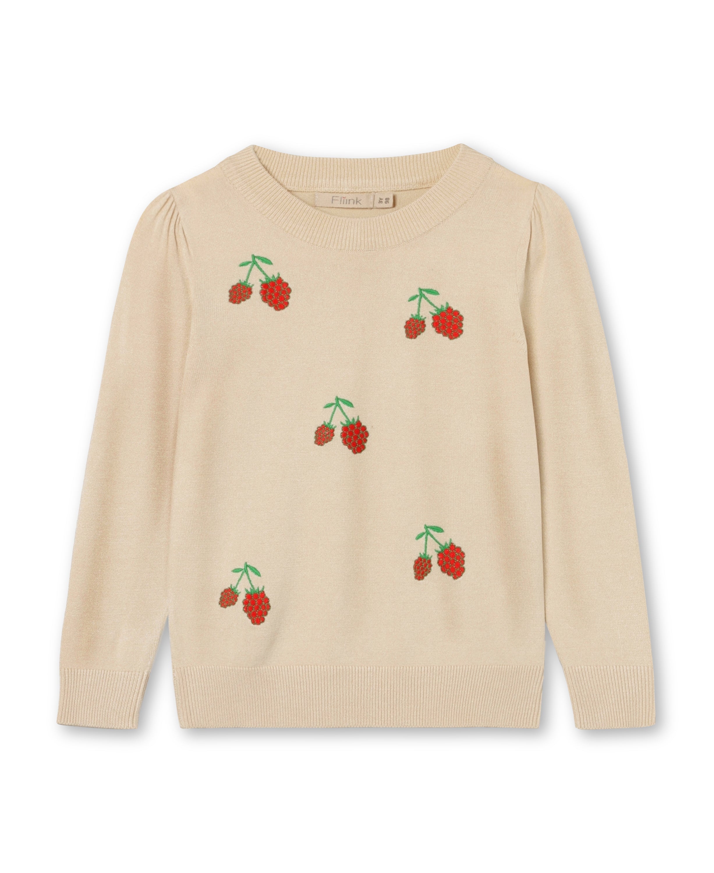 Fliink Favo Broderet Bluse – Sandshell – Uovertruffen Tilbud!
