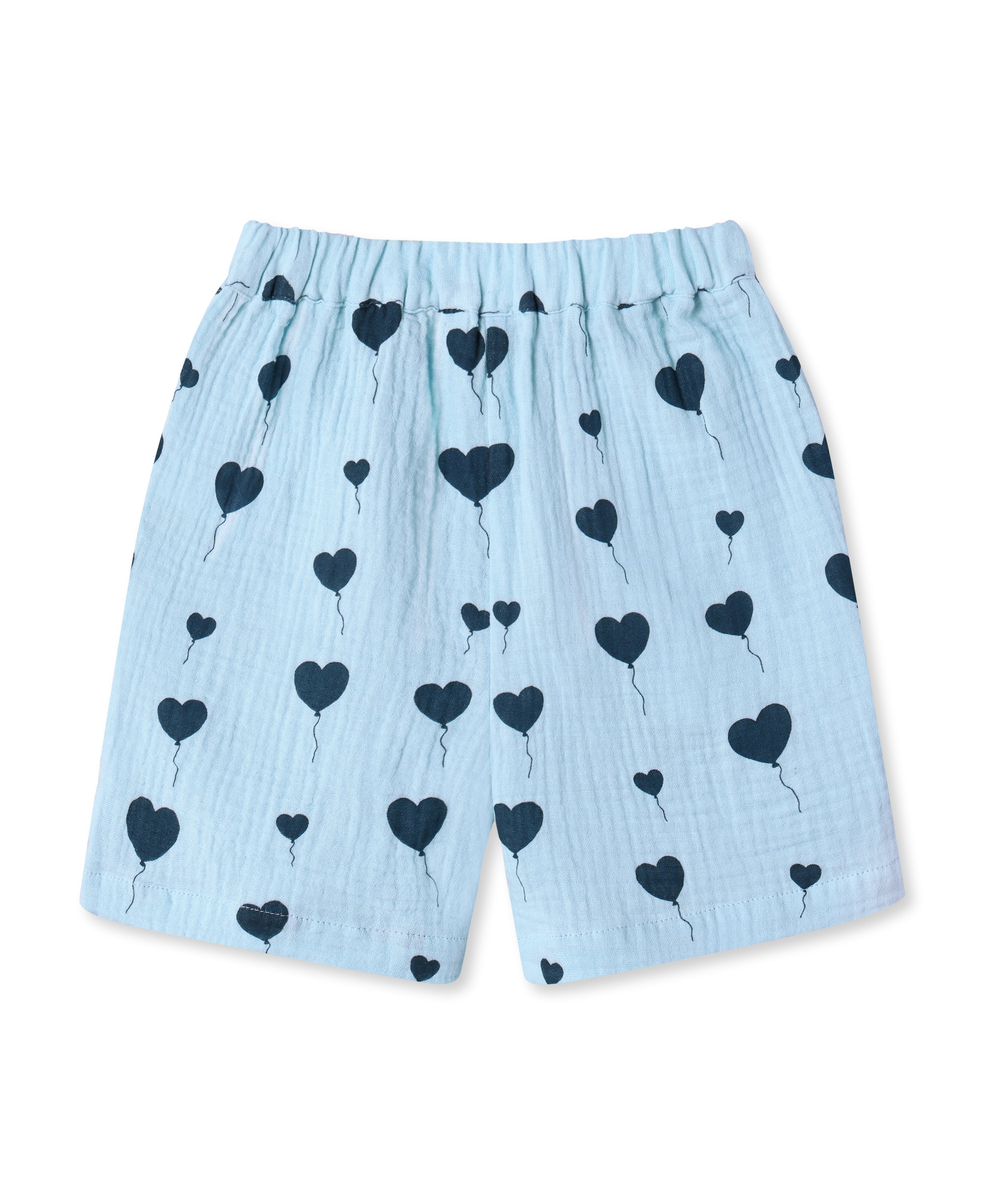Fliink Love Shorts – Drømmeblå hjerteprint til sommeren