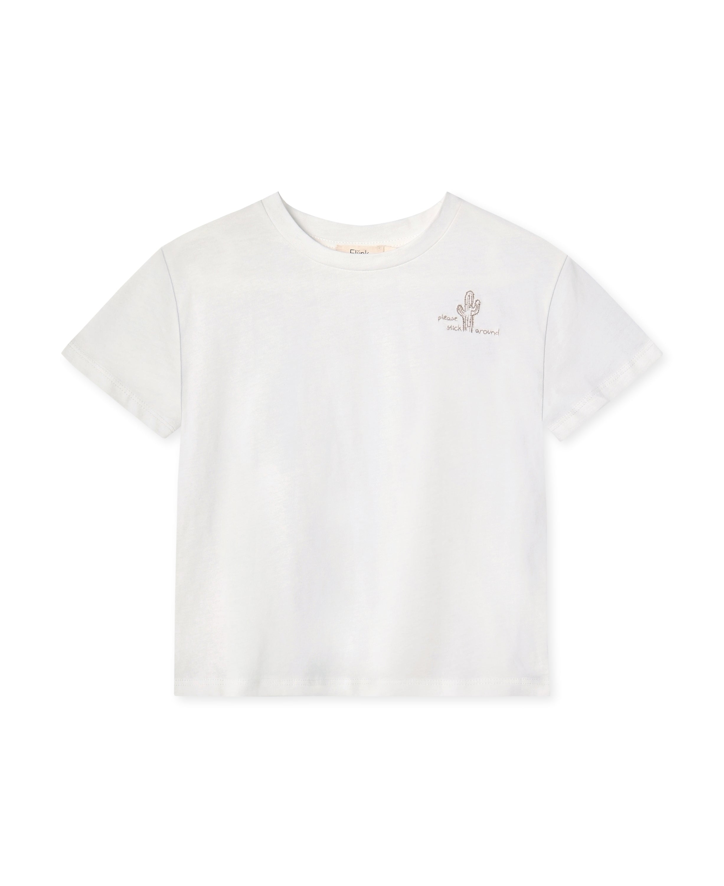 Fliink Sommer Cactus T-shirt - Cloud Dancer - Tilbud!