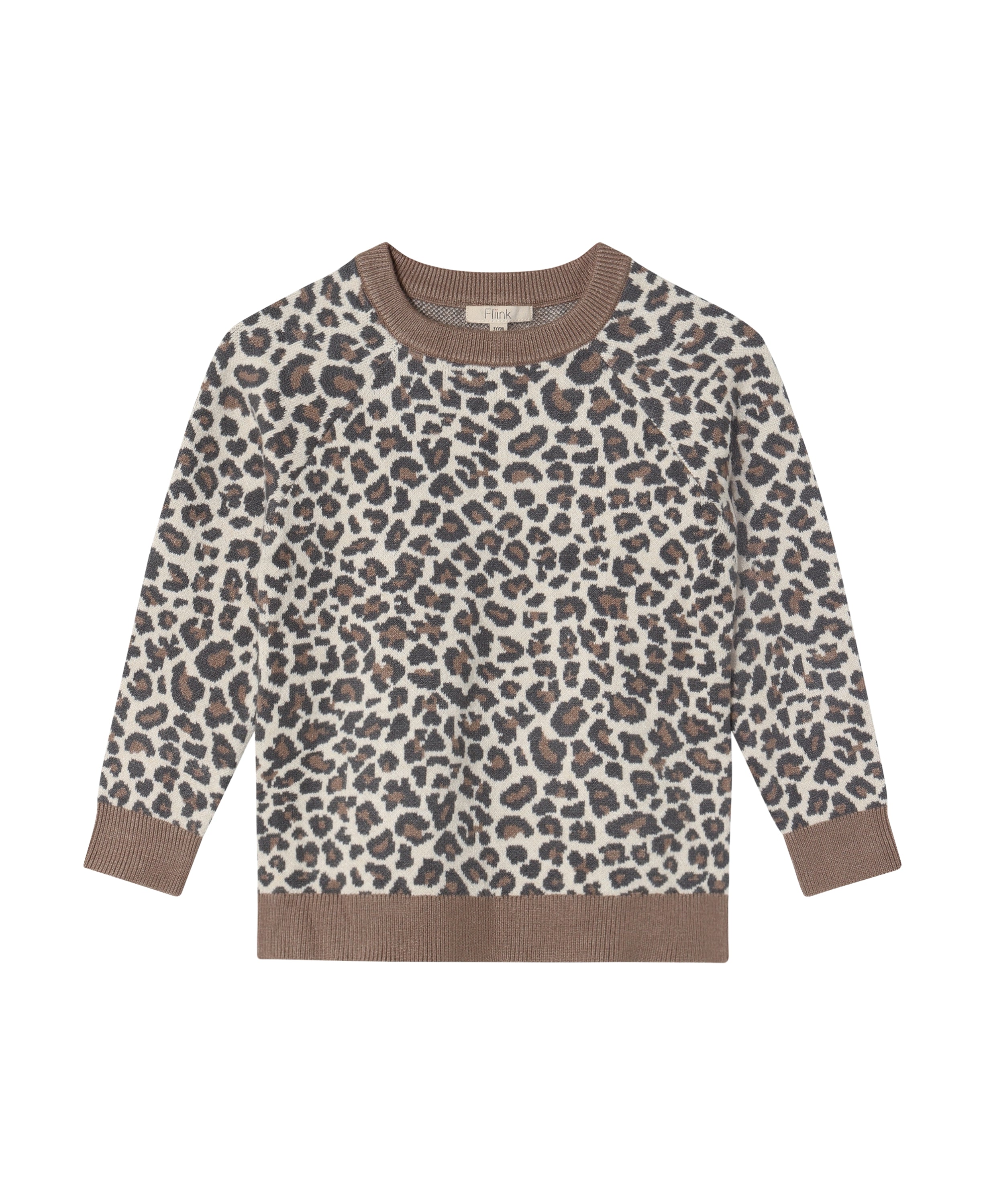 Fliink Benna Leo Pullover – Blød bluse med leopardprint