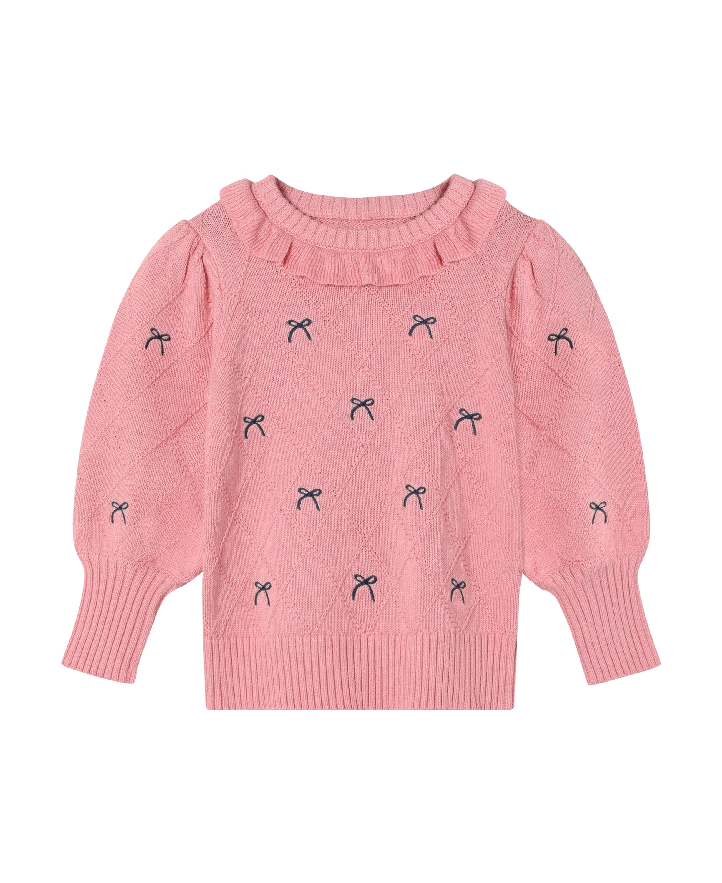 Fliink Lucie Sløjfe Pullover - Candy Pink - Blød Striktrøje