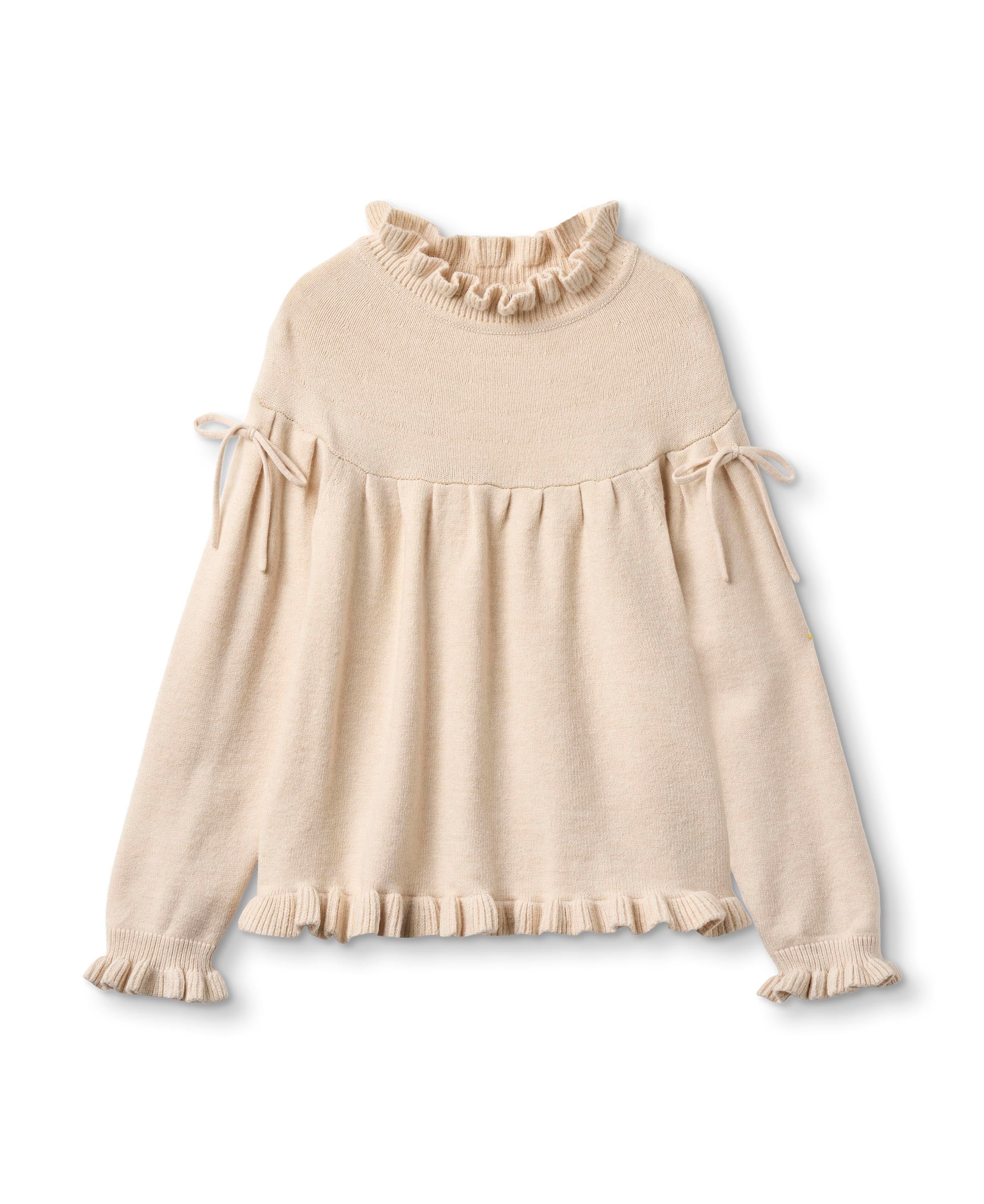 Fliink Kino Strikbluse - Sandshell - Elegant Stiltilbud!