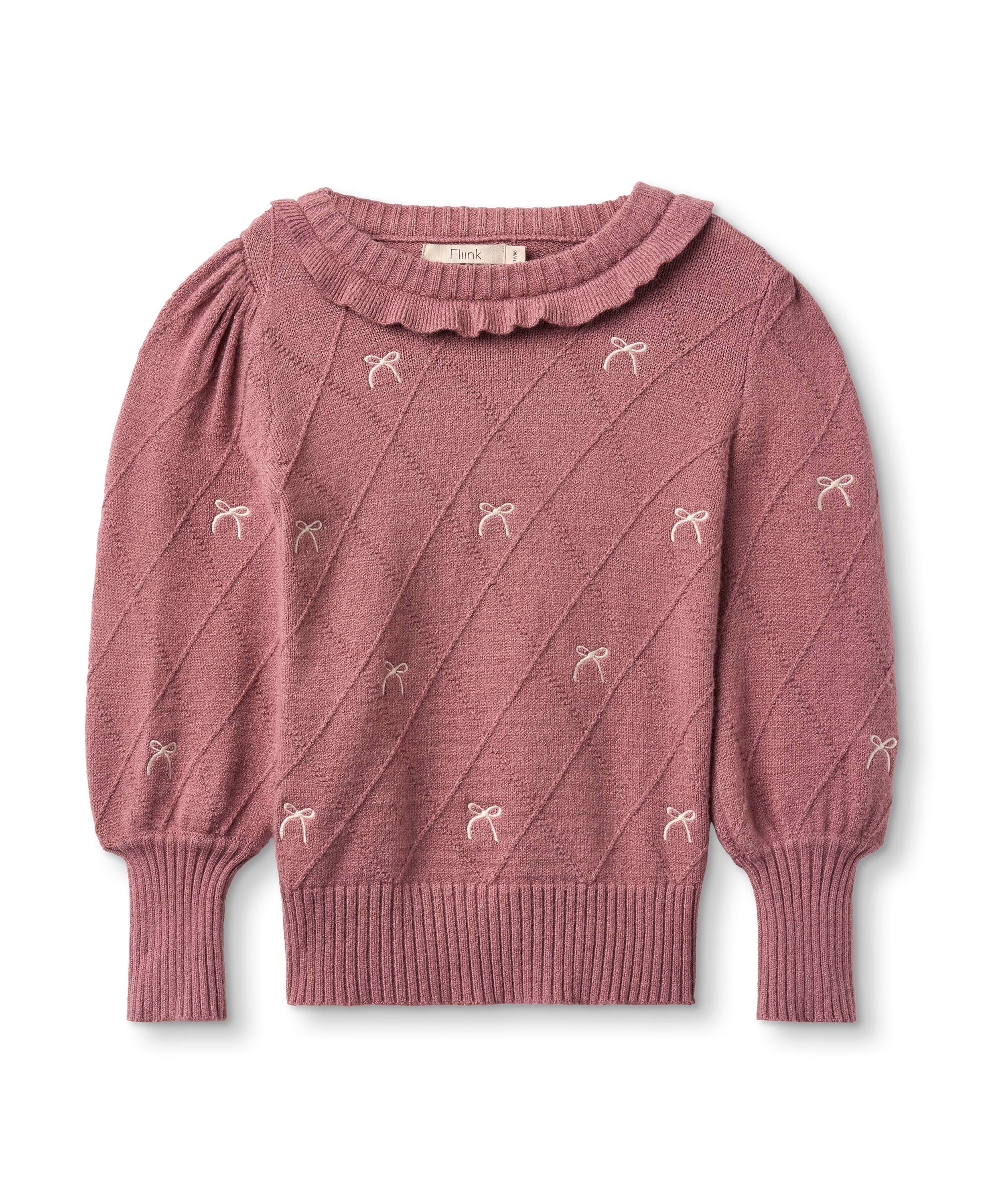 Fliink Alon Sløjfe Bluse - Støvet Rosa Elegance Tilbud