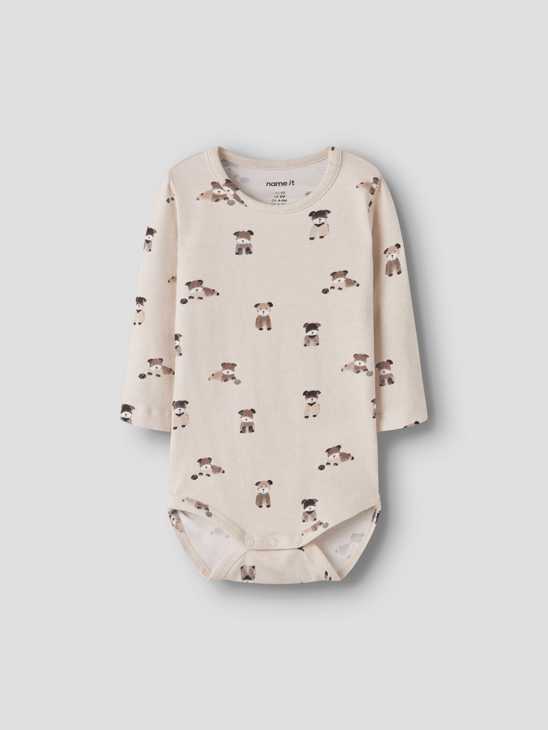 Name It Tusher Body - Peyote Melange med hundeprint