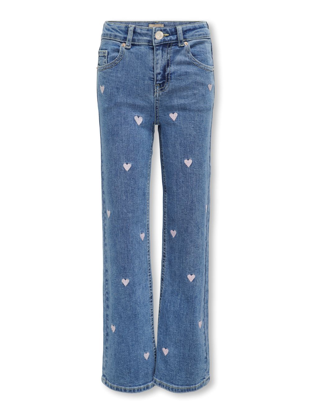 Only Mini Juicy Hjerte Jeans - Lys Blå Denim til Børn