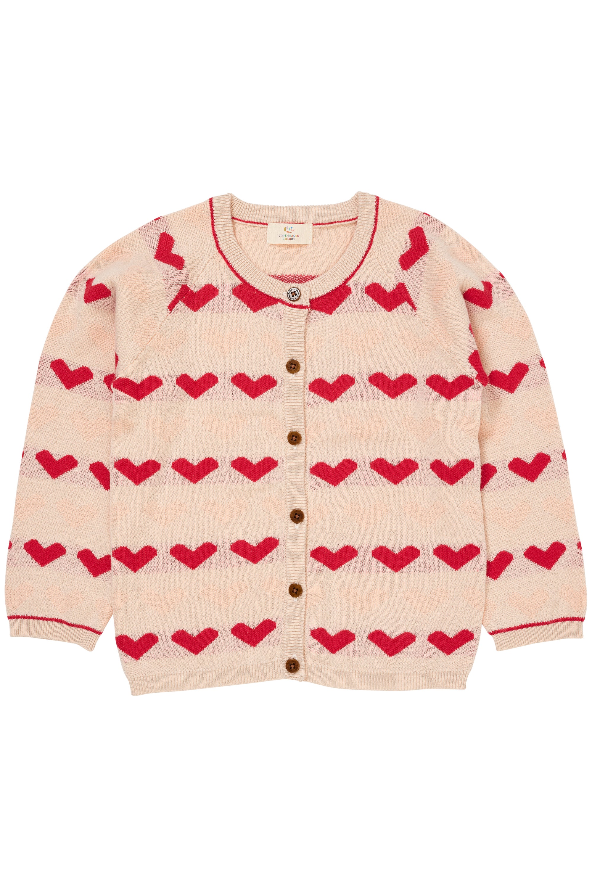 Copenhagen Colors Cardigan med Hjerter - Berry Black Friday!