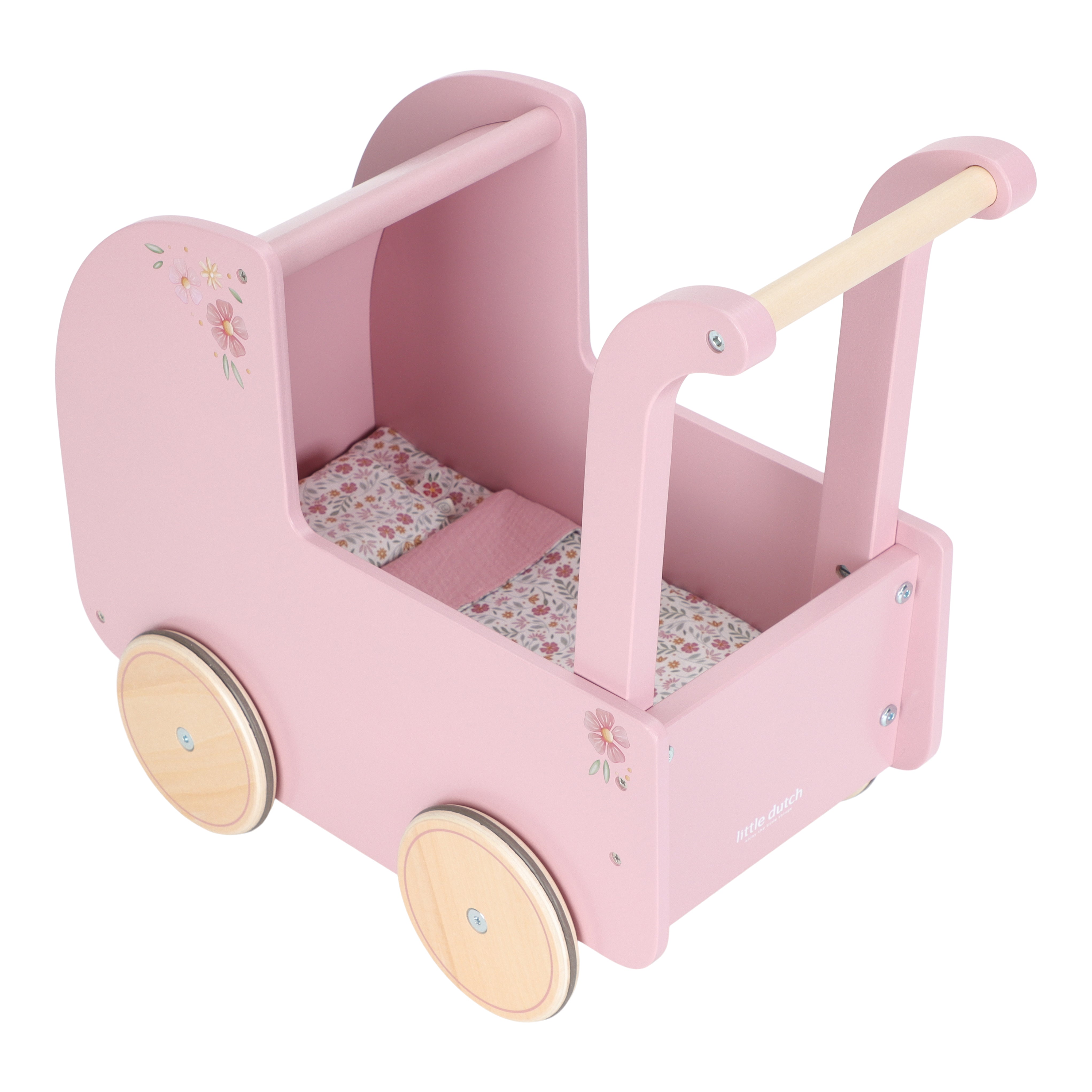 Little Dutch Dukkevogn - Rosa til leg og gåture